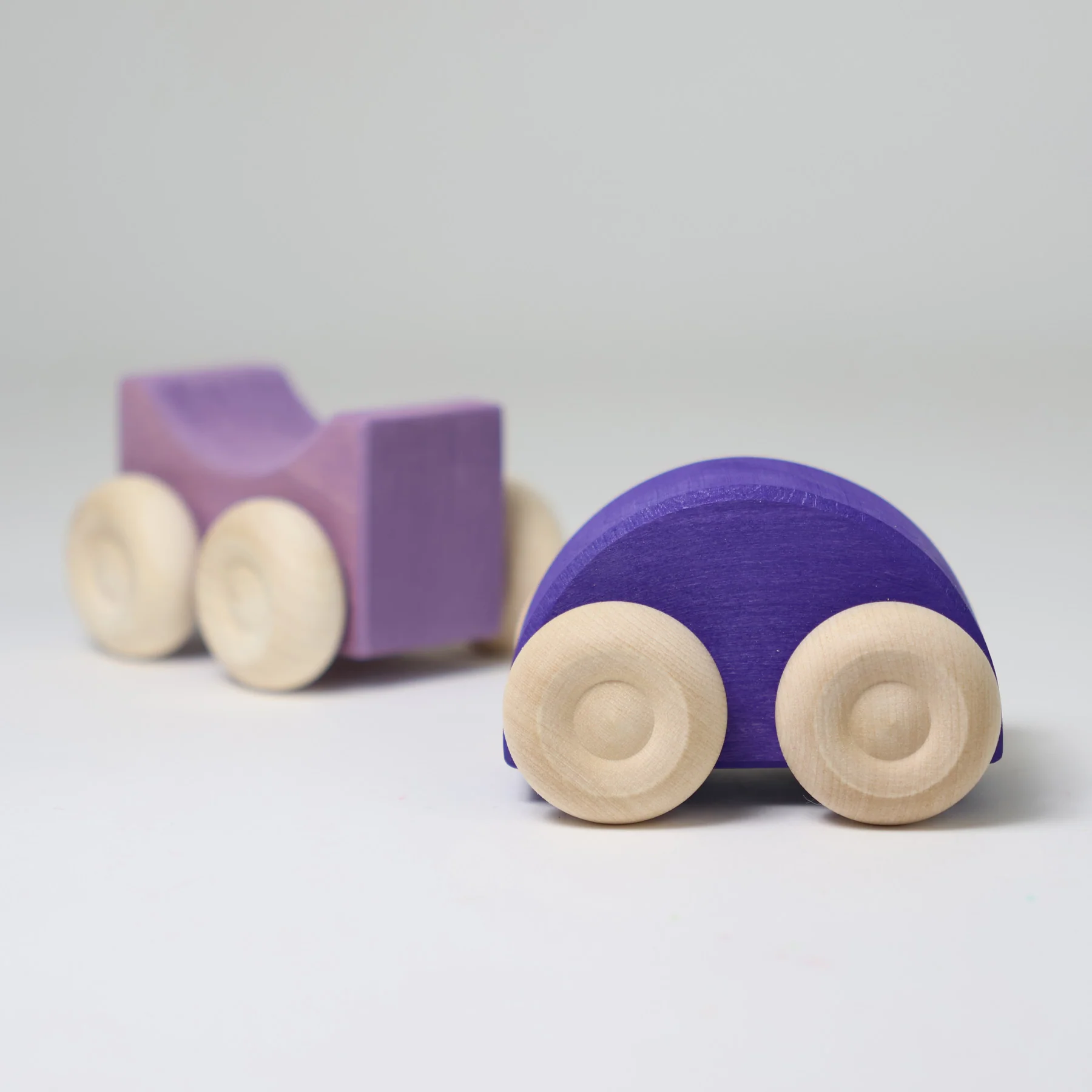 Grimm's Macchinine Impilabili Gioco Legno Viola 2 Pezzi