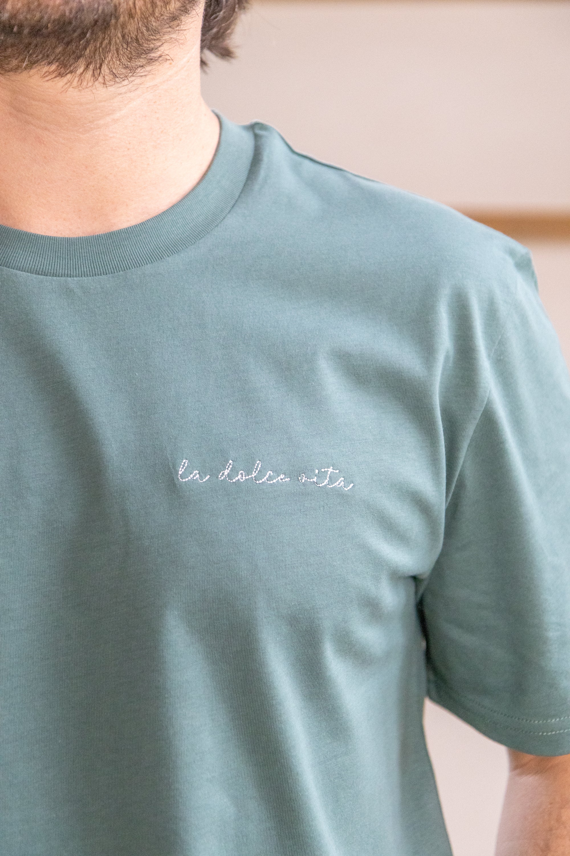 Ella and Rapha Dolce Vita t-shirt verde uomo cotone bio