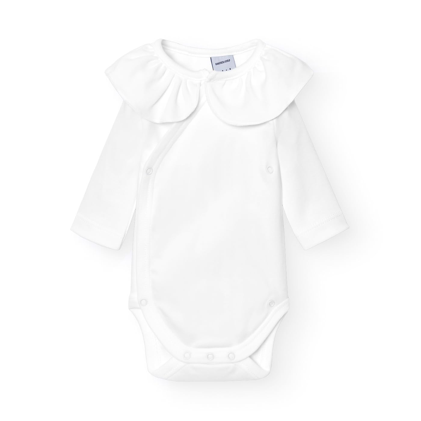 Babidu Body Incrociato Maniche Lunghe Cotone 6-9 Mesi Volant
