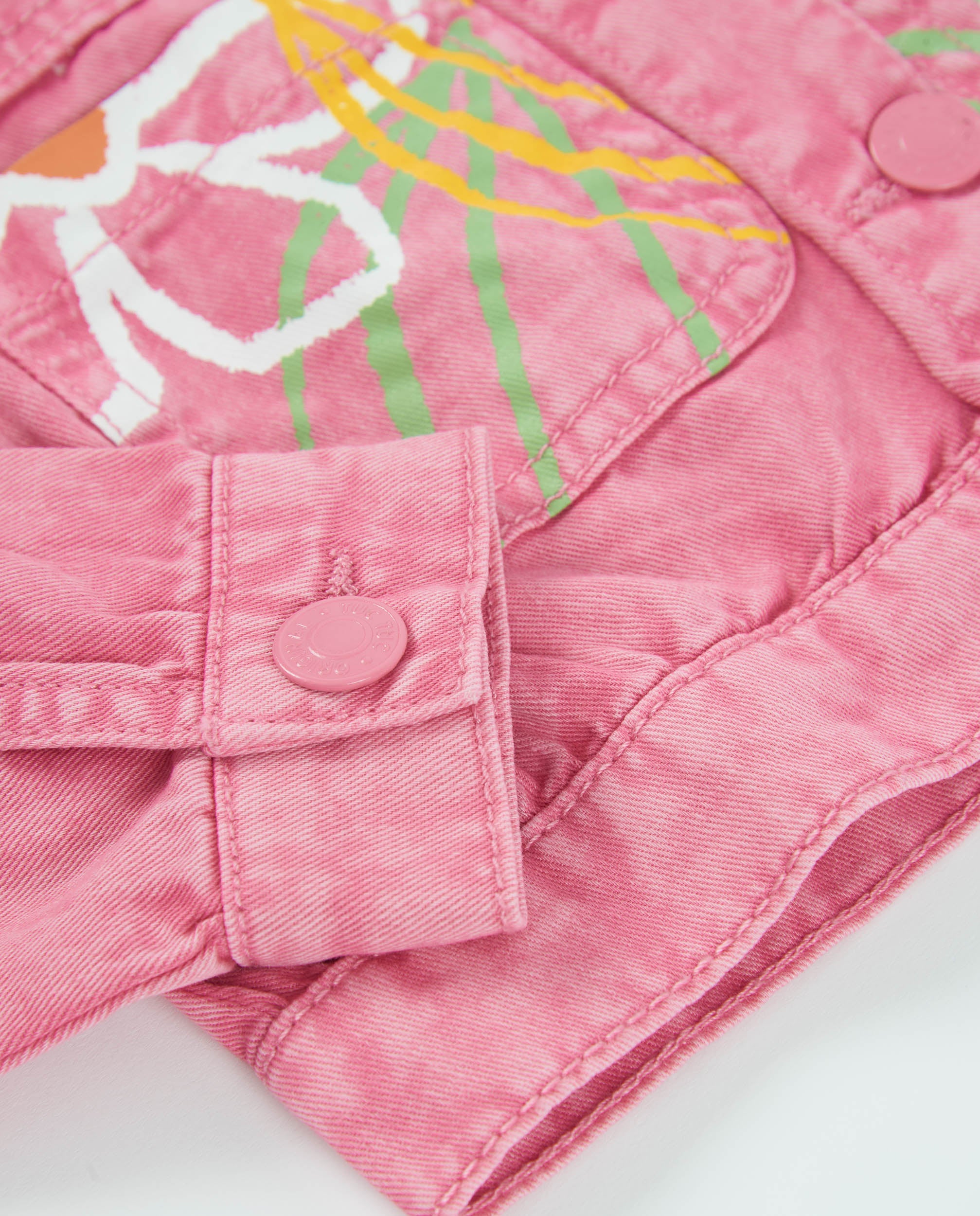 Tuc tuc giacca bambina rosa denim con fiori