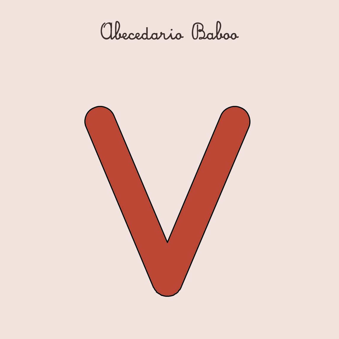 Baboo Abecedario lettera V schede PDF prescolare