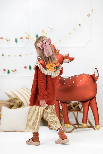 Party Deco Cerbiatto grande palloncino foil 105x80 cm oro
