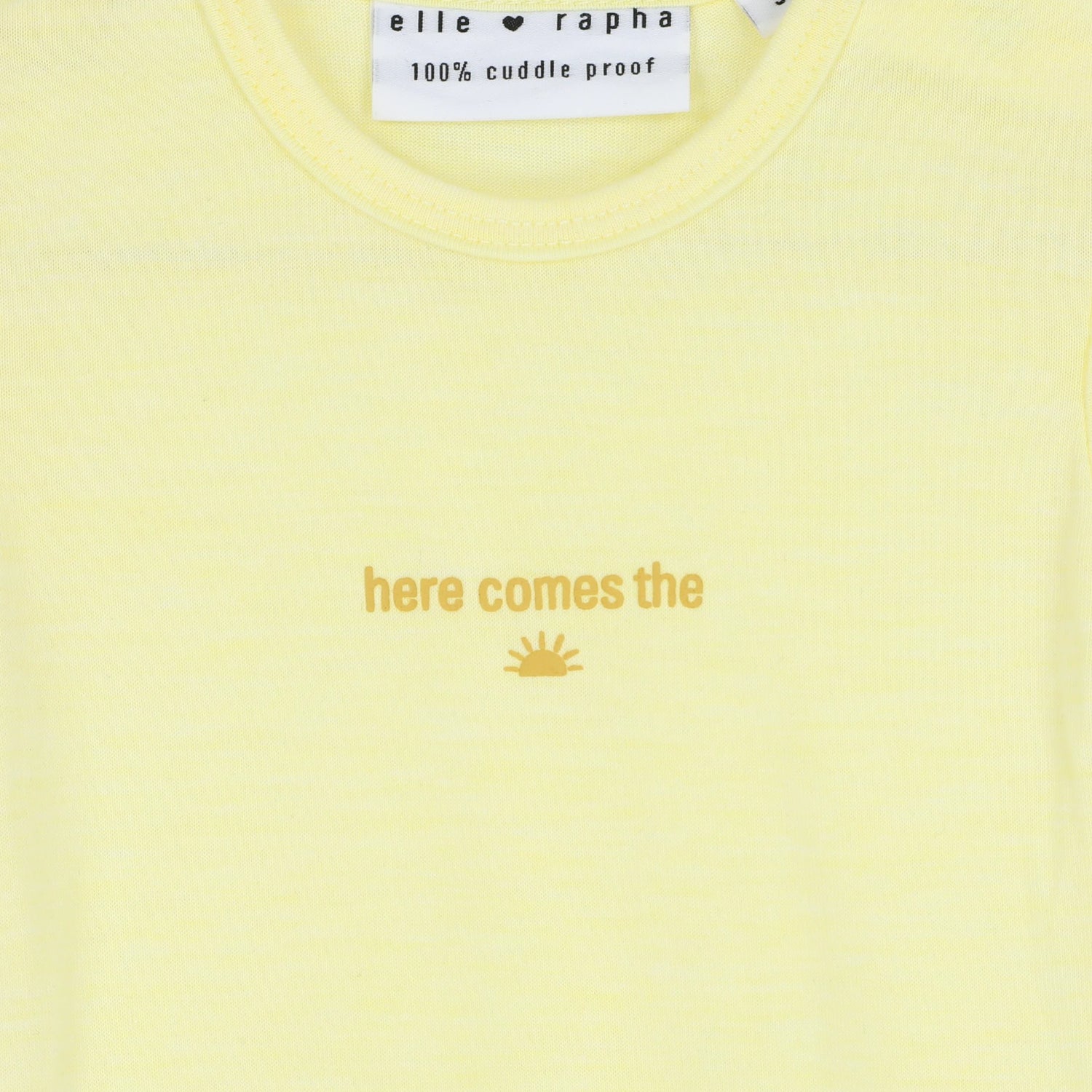 Ella and Rapha Here Comes the Sun body neonato giallo