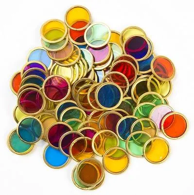 TickiT Set 100 monete metalliche arcobaleno 2 cm