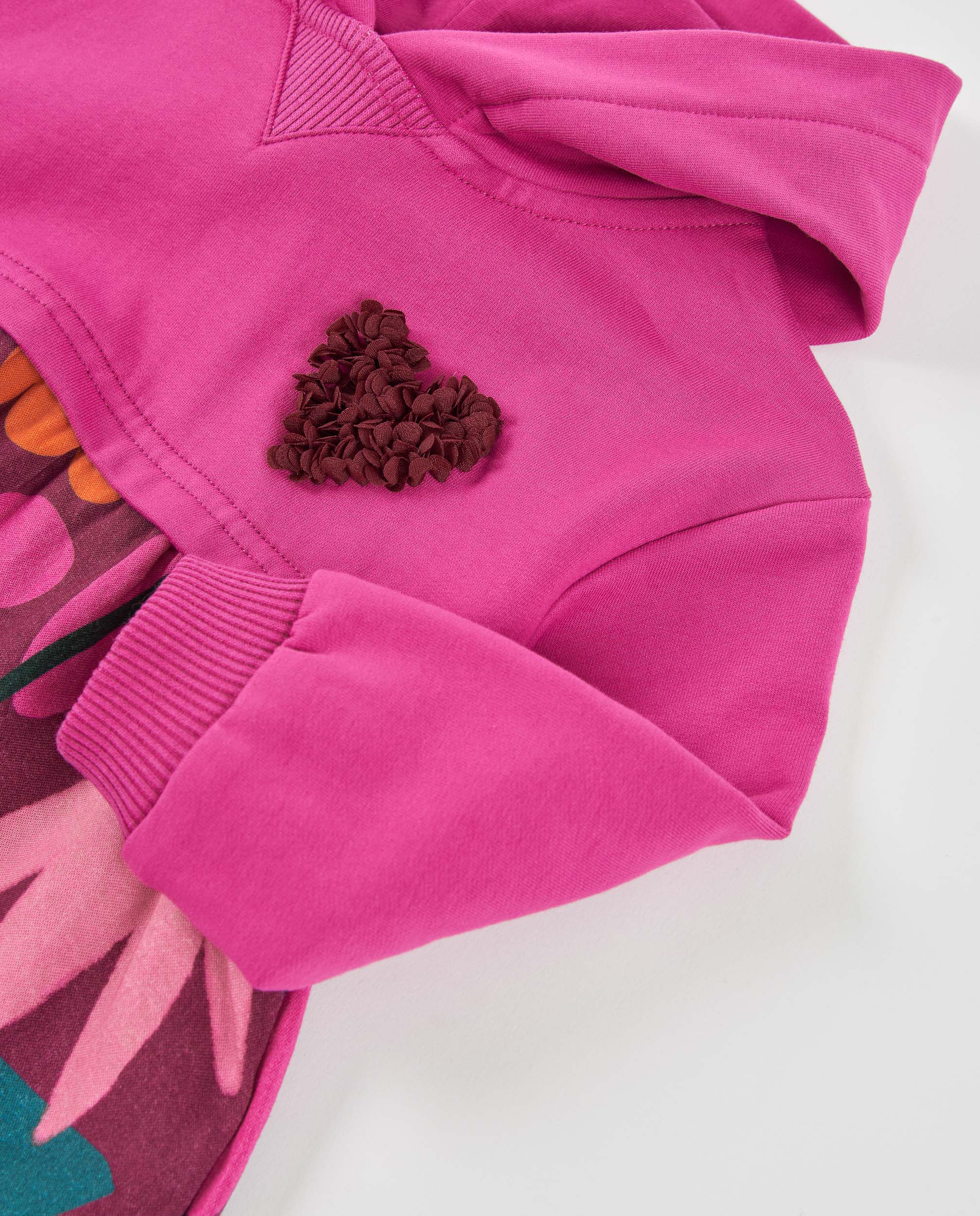 Tuc Tuc vestito bambina cappuccio fiori viola