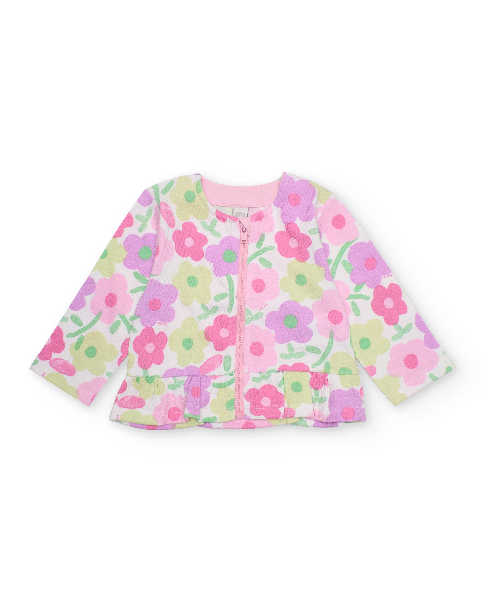 Tuc Tuc completo neonata rosa fiori 3 pezzi