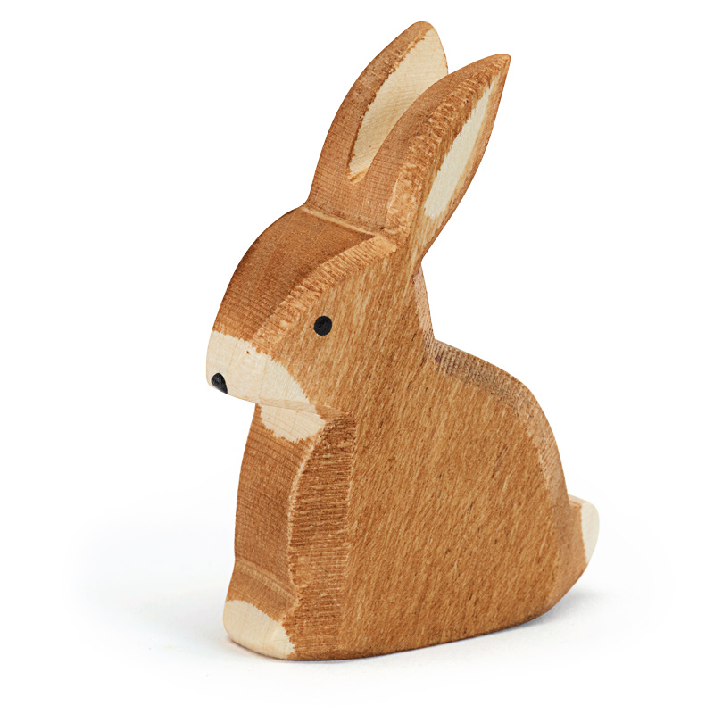 Ostheimer Coniglio seduto figura legno 6,5 cm
