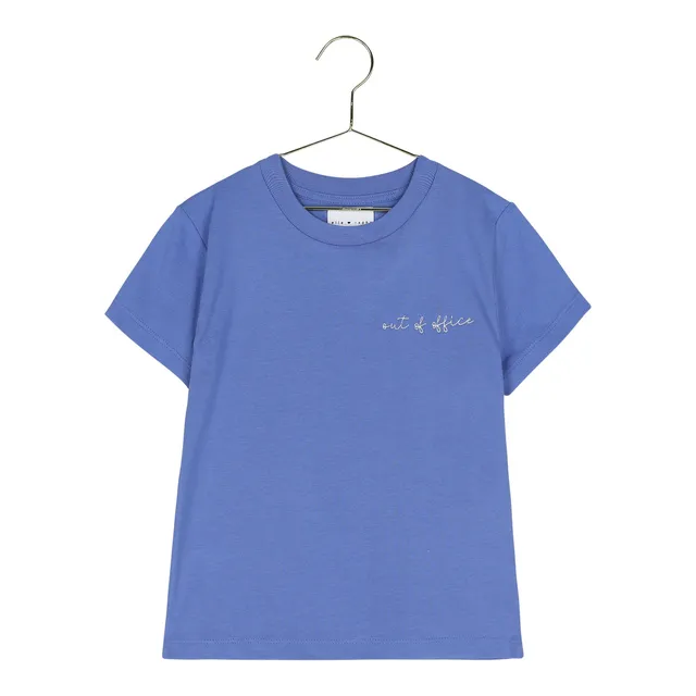 Ella and Rapha Out of Office maglietta bimbo blu cotone