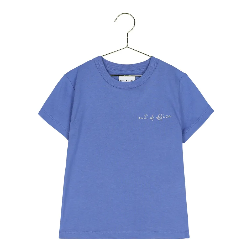 Ella and Rapha Out of Office maglietta bimbo blu cotone