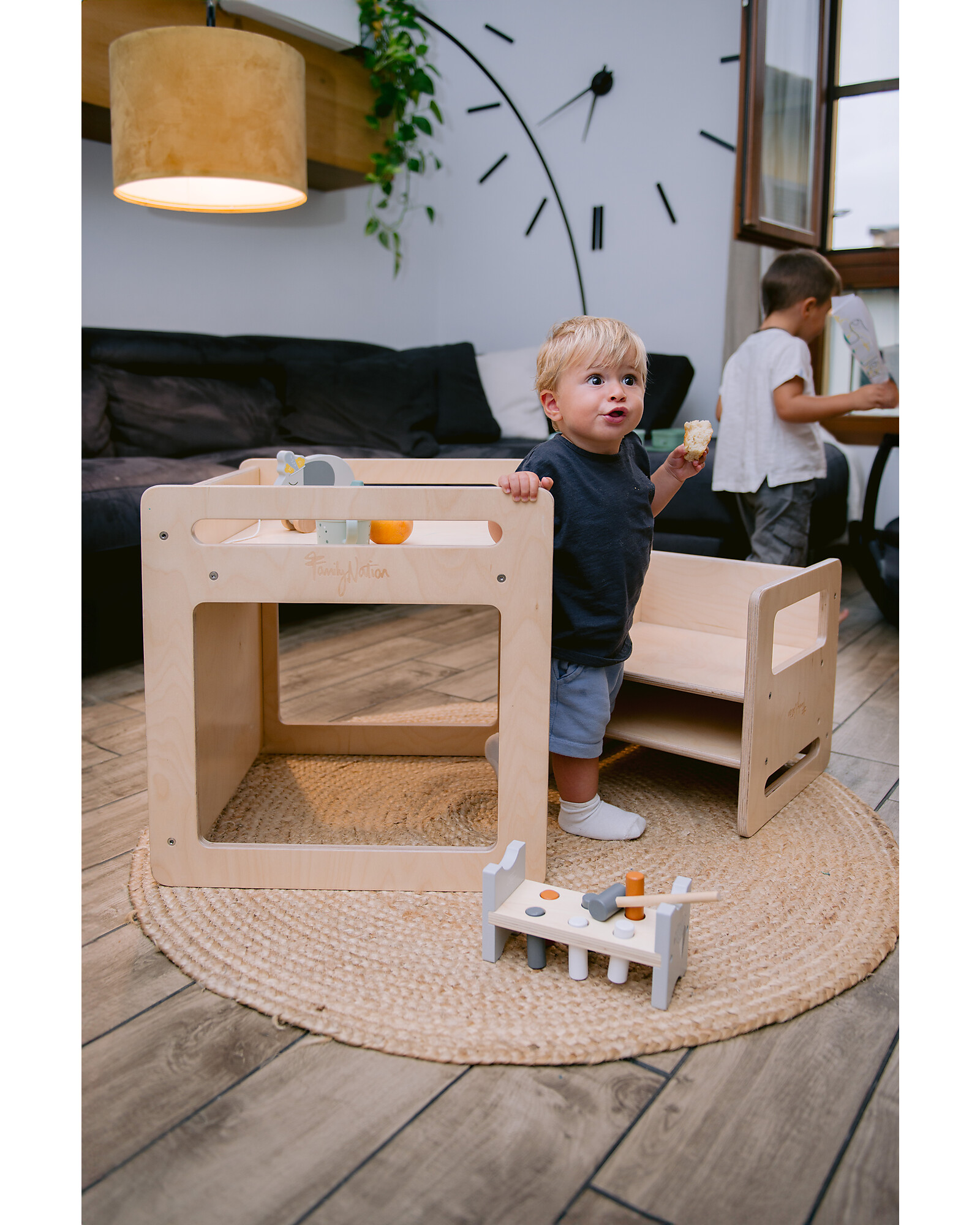 Set Tavolo + Sedia Evolutiva Montessori in legno di betulla