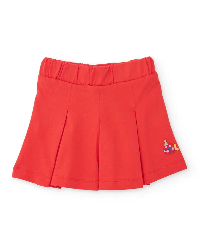 Tuc Tuc gonna rossa 2 anni in maglia con pieghe