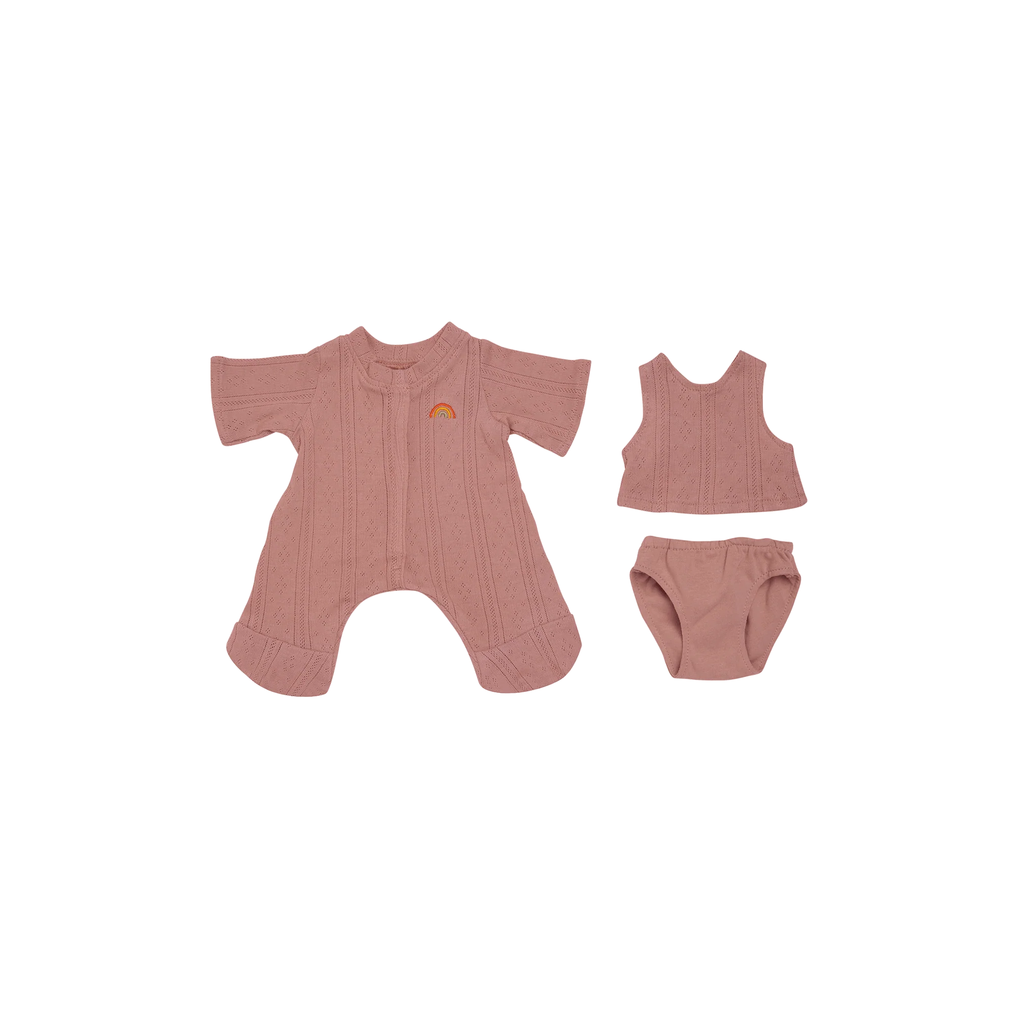 Olli Ella Dinkum Dolls Pigiama Rose vestito bambola