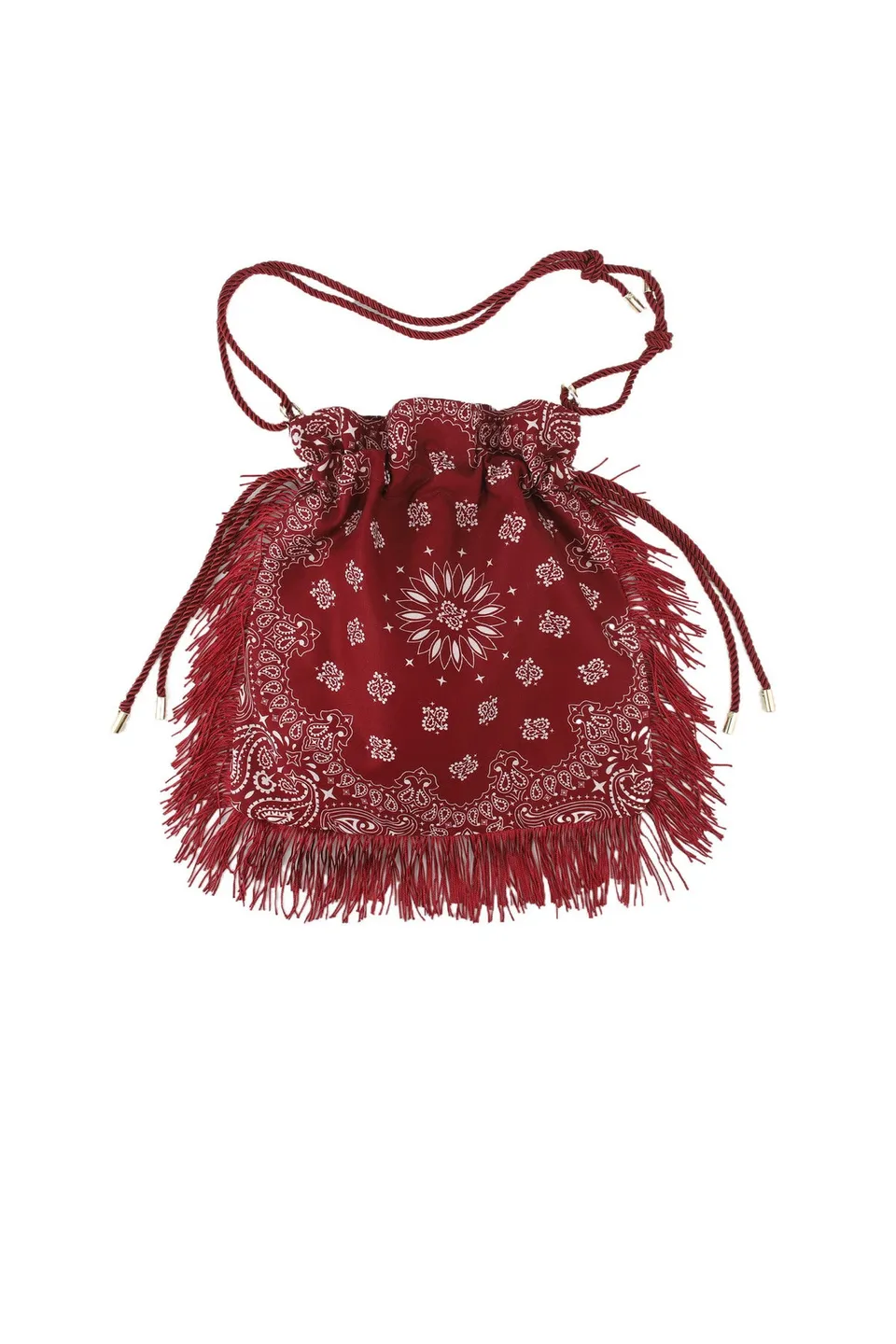 Ella and Rapha Jane Bohemian borsa rossa frange