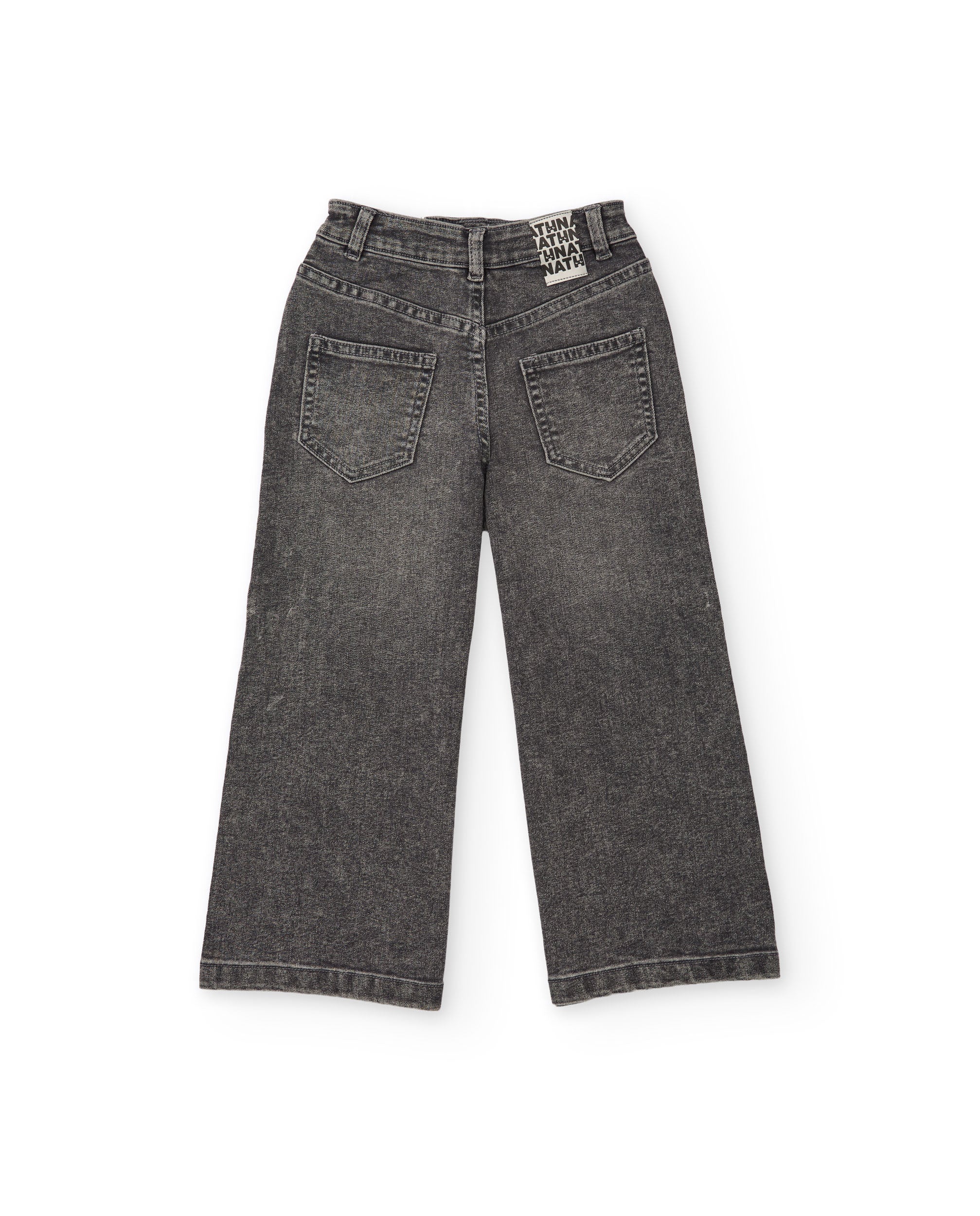 Tuc Tuc jeans bambina grigi strass gamba larga