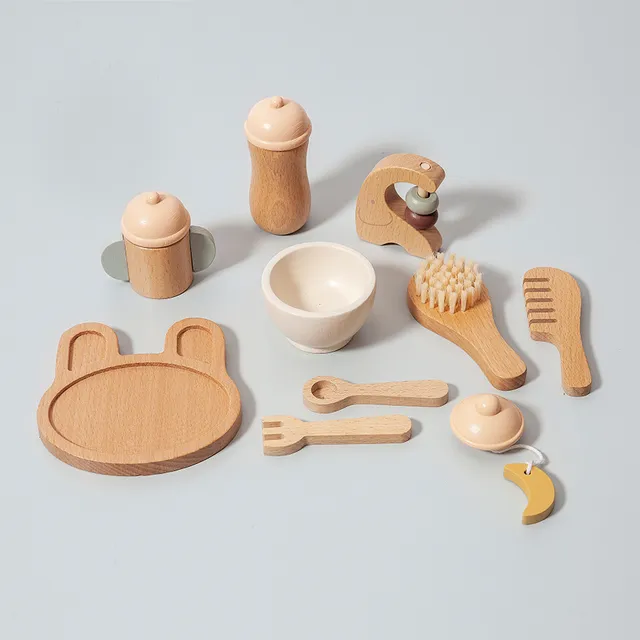 Petit Monkey Set Pappa e Cura Bebè gioco legno 3+ anni