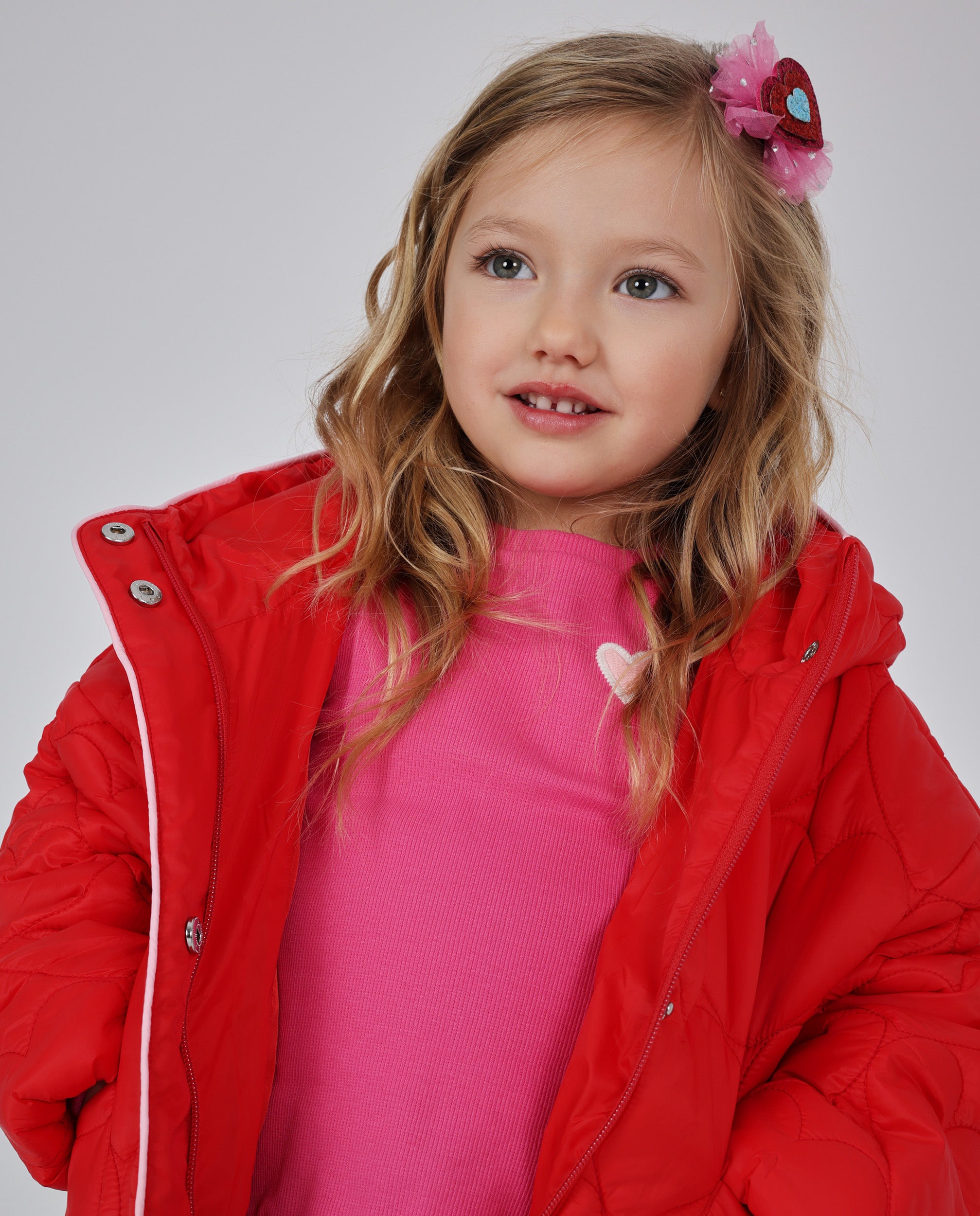 Tuc Tuc piumino bambina rosso con cappuccio