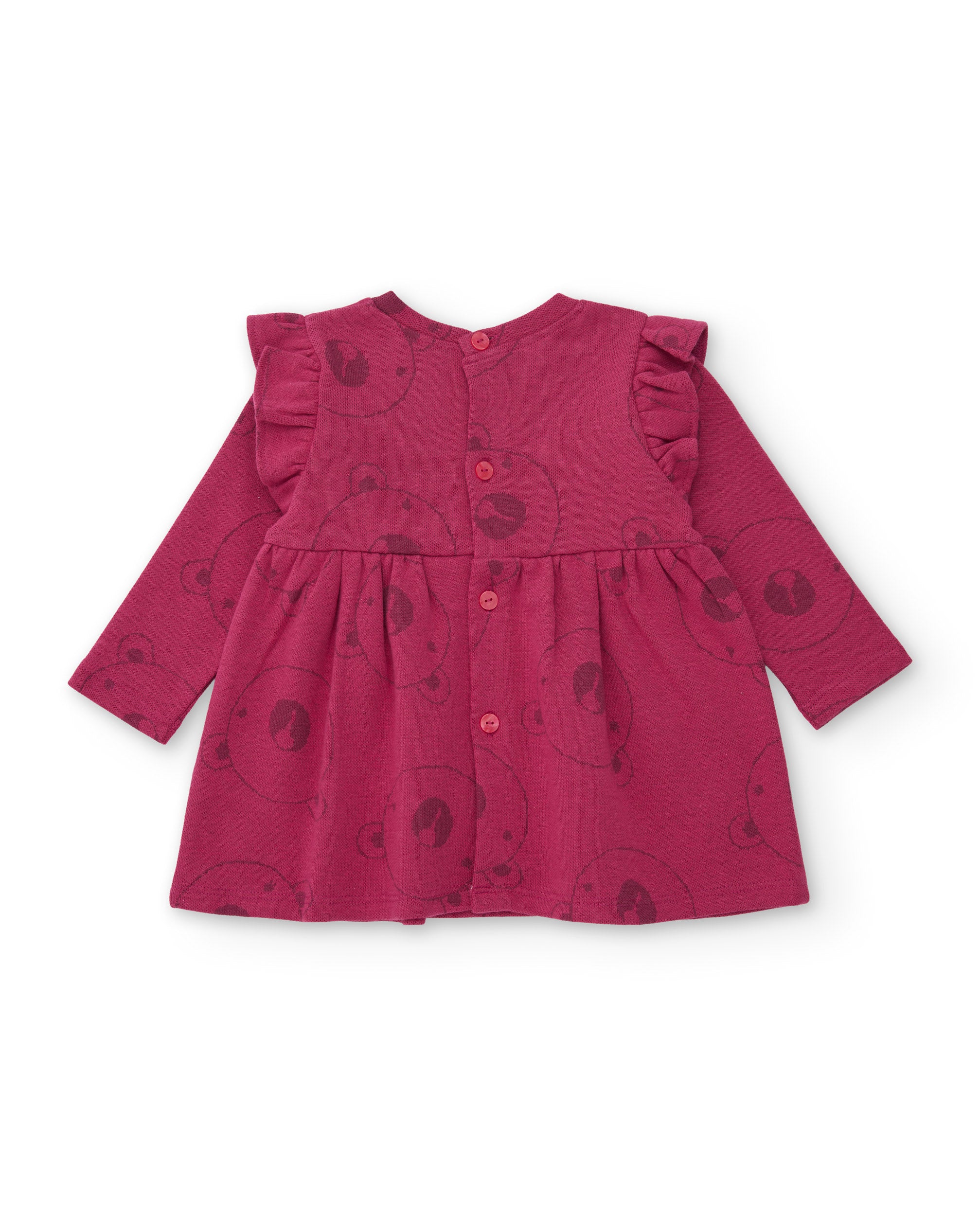 Tuc tuc abito neonata pile orso bordeaux