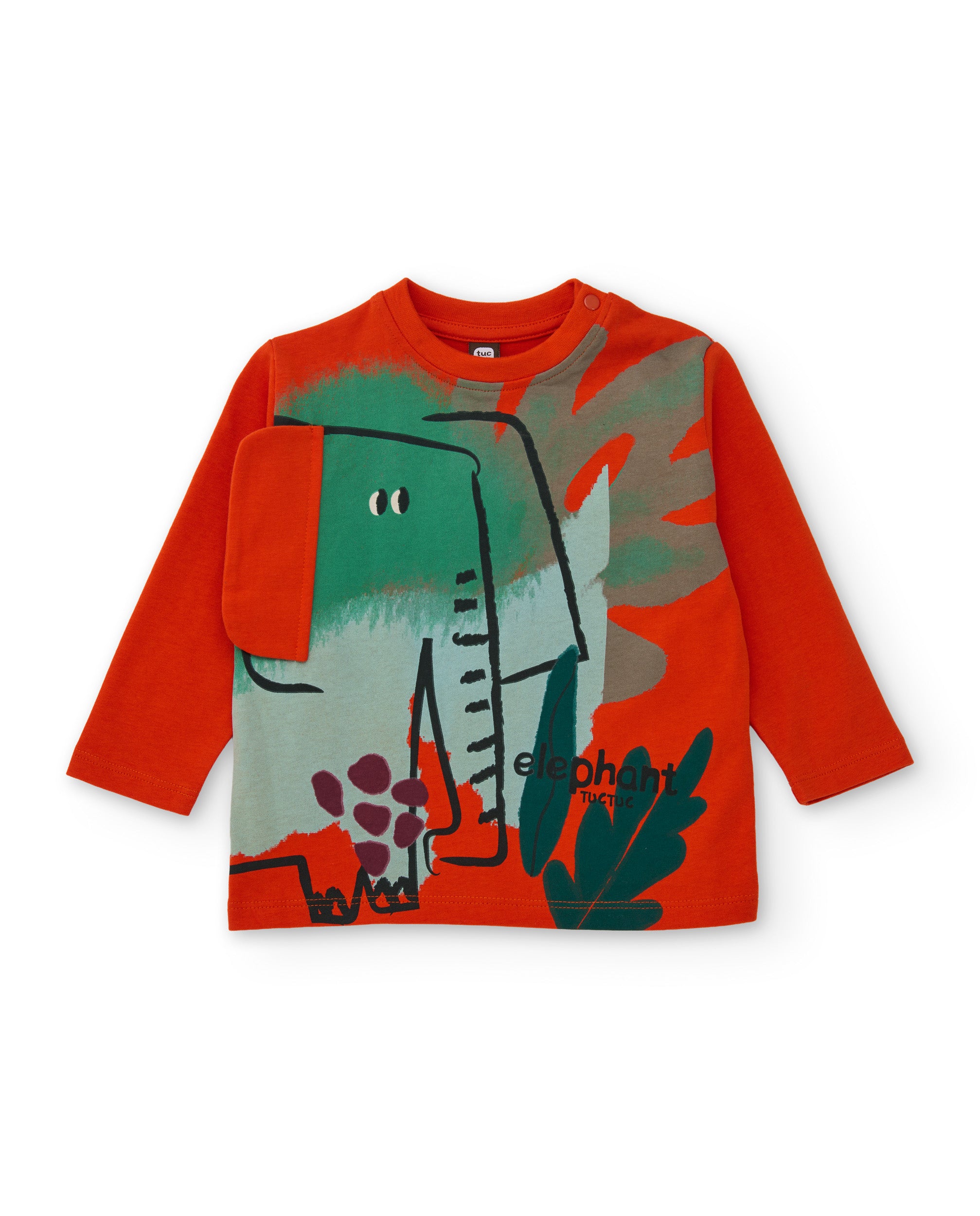 Tuc Tuc Geo-Logic maglia bimbo arancione elefante cotone