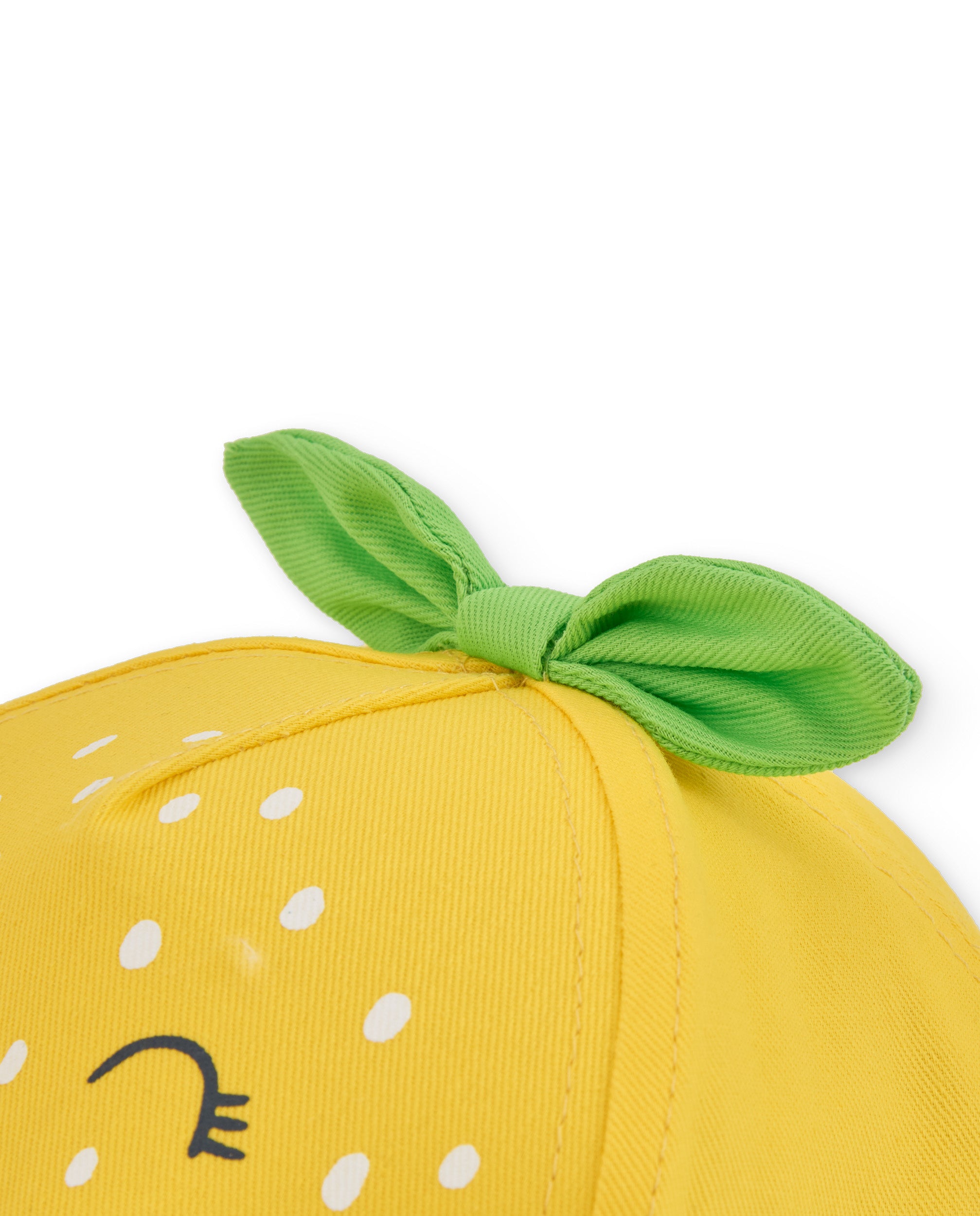 Tuc Tuc cappellino bambina giallo foglie visiera sole