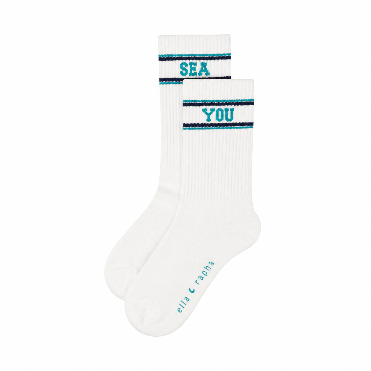 Ella and Rapha Sea You calzini donna aqua in cotone