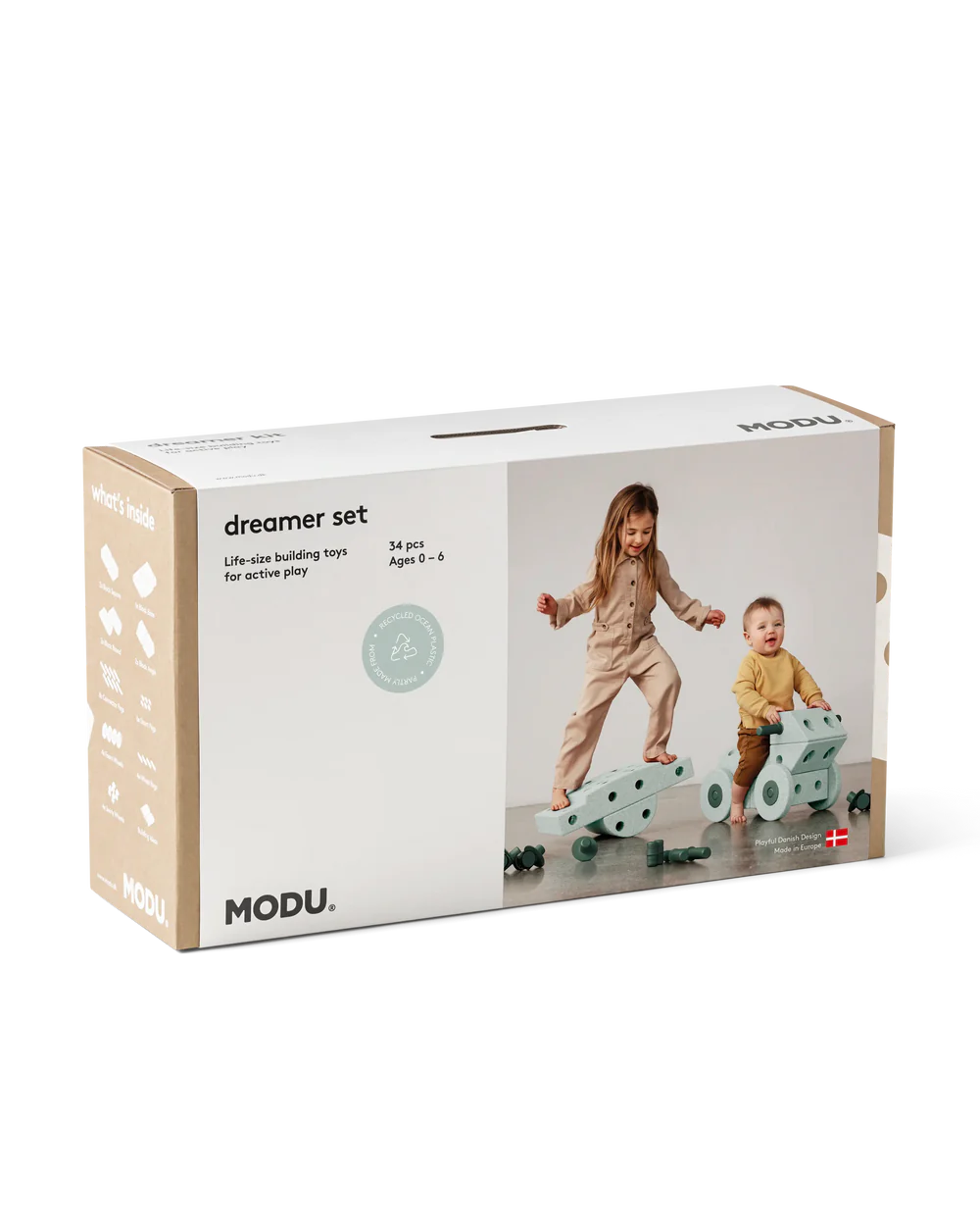 MODU Dreamer Set Mint-Forest costruzioni 34 pezzi cavalcabile