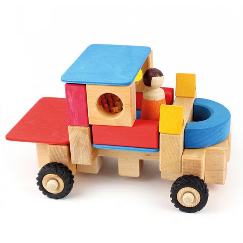 Bauspiel Veicoli set costruzioni in legno 16 pezzi