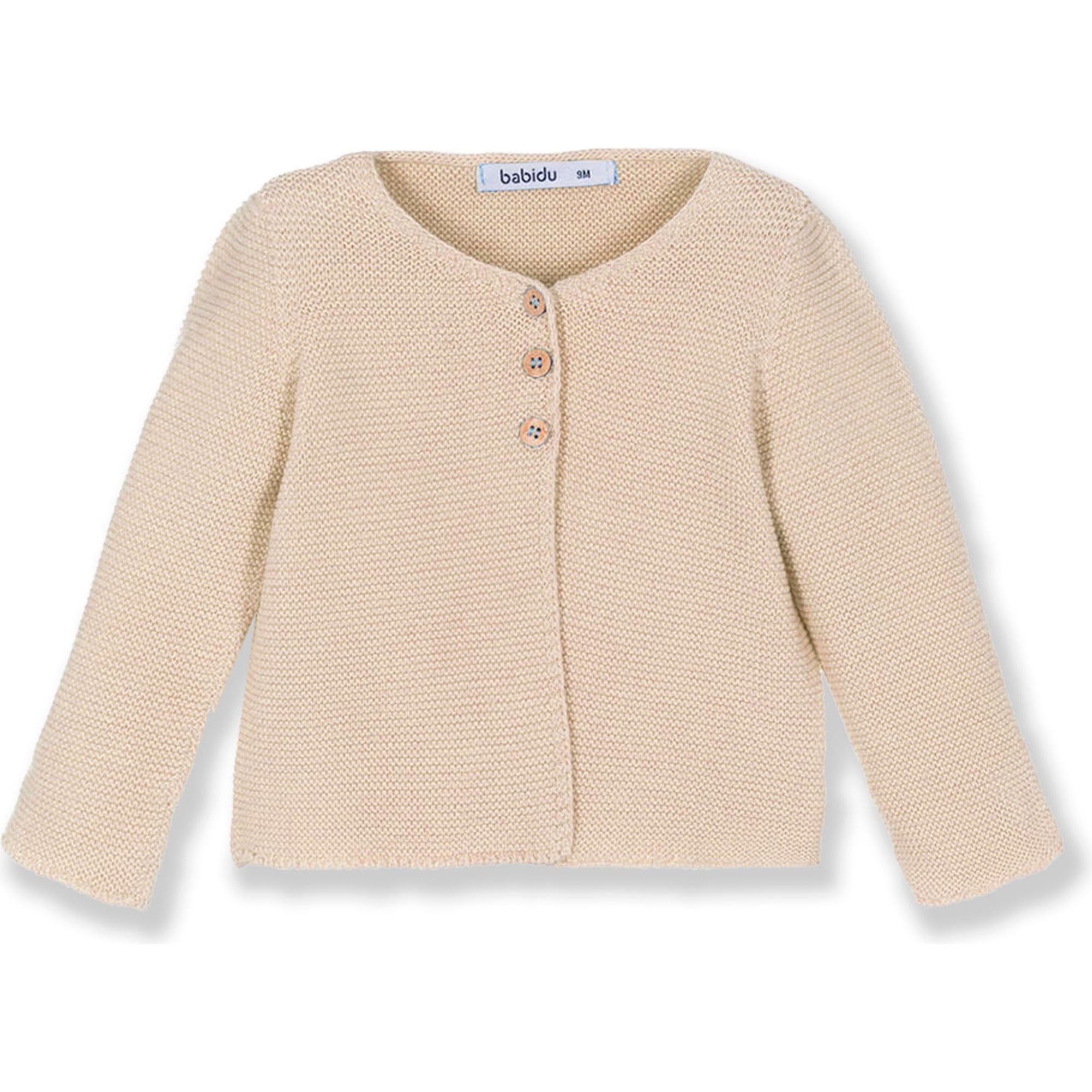 Babidu maglione neonato cotone bottoni legno