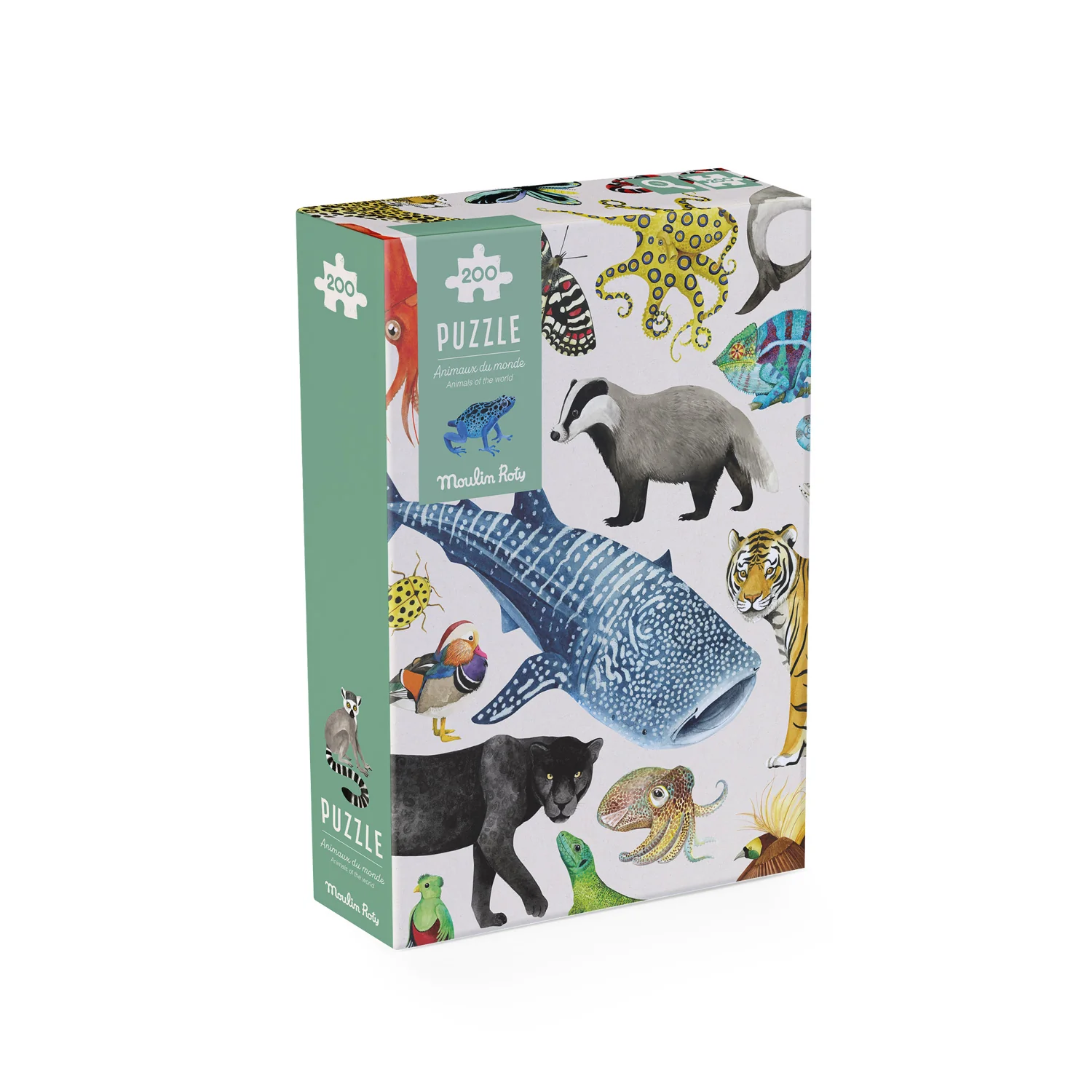 Moulin Roty Tout Autour du Monde puzzle Animali 200 pz