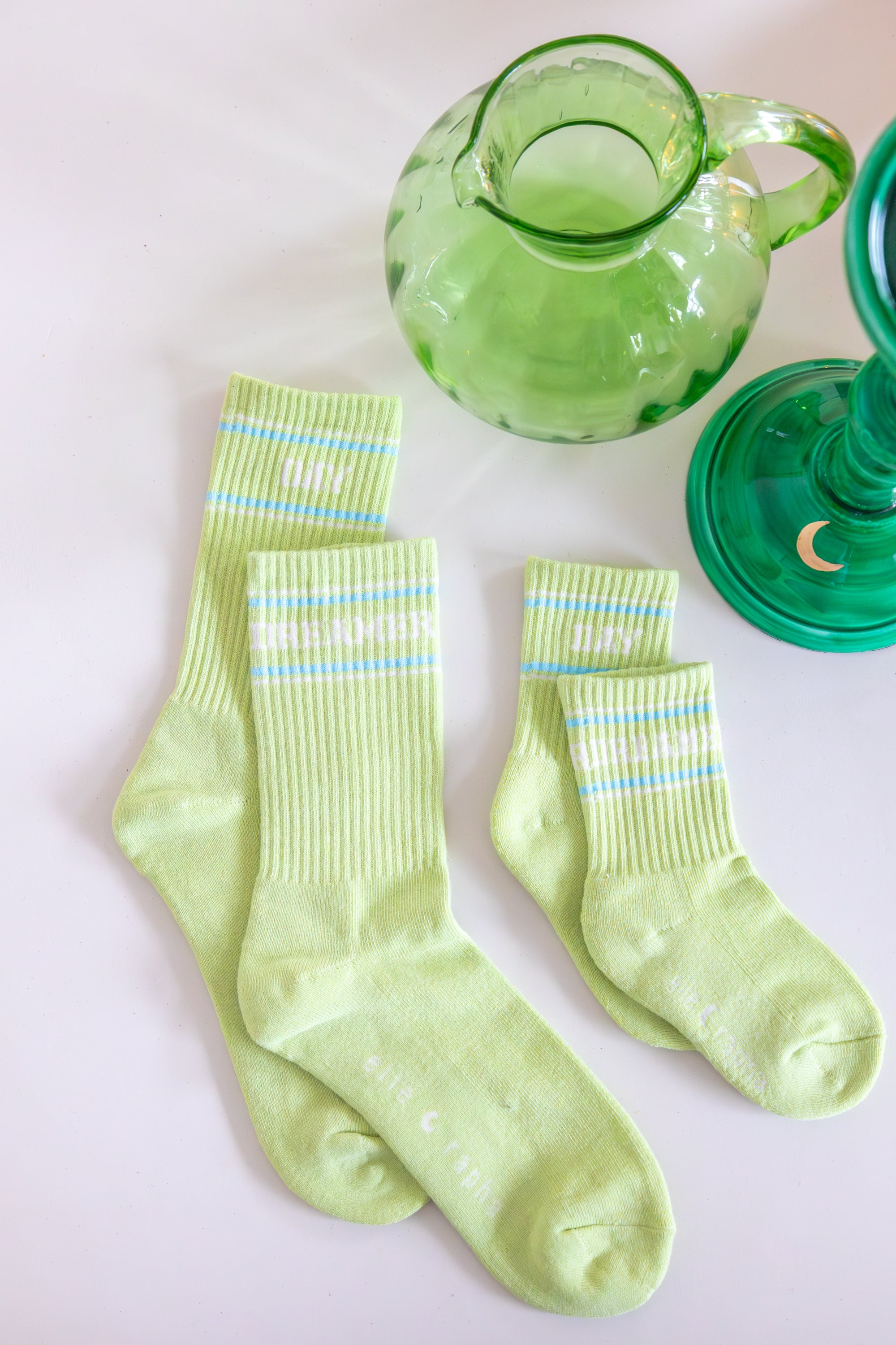 Ella and Rapha Daydreamer calzini bimbo pistacchio cotone