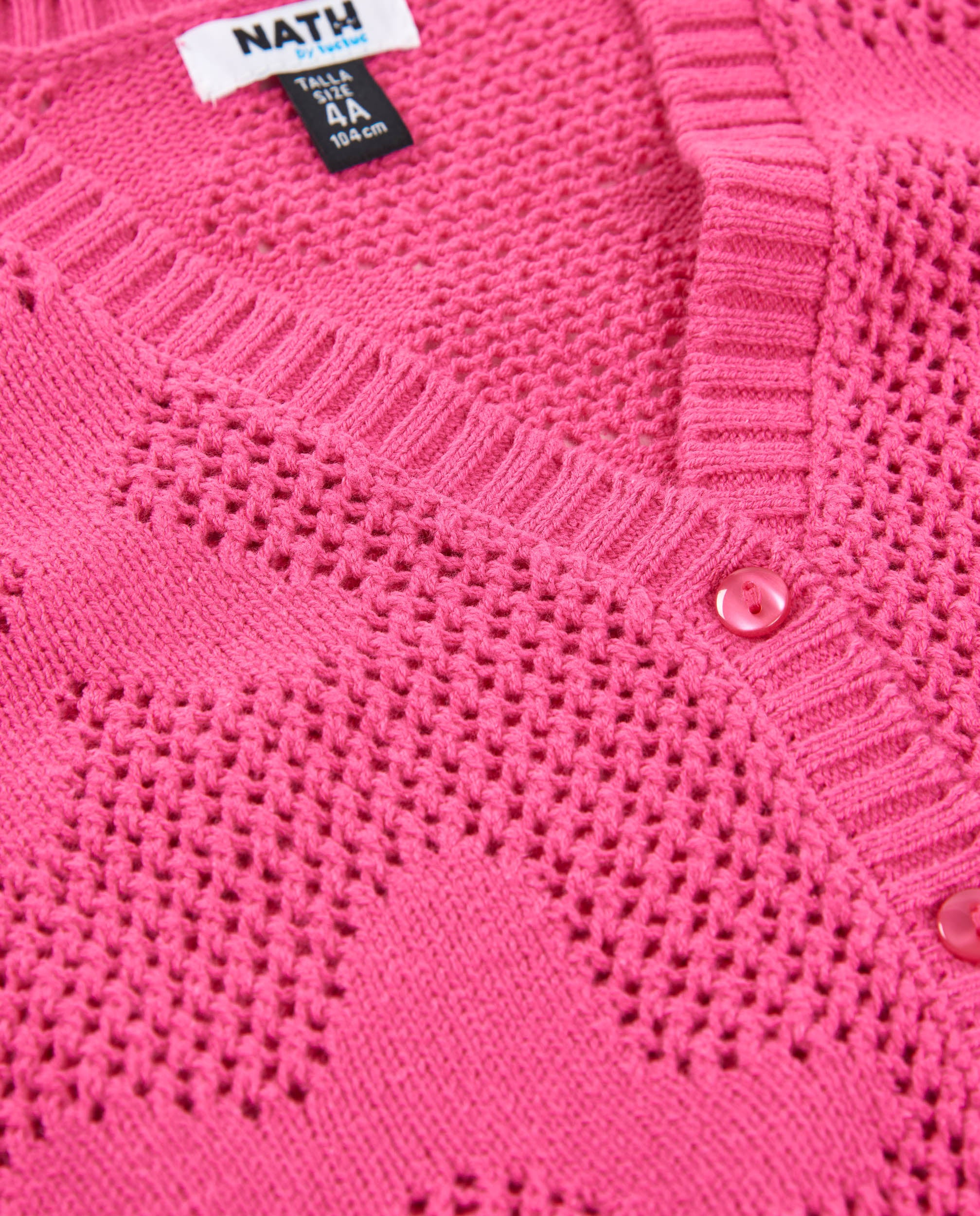 Tuc Tuc cardigan bambina fucsia traforato
