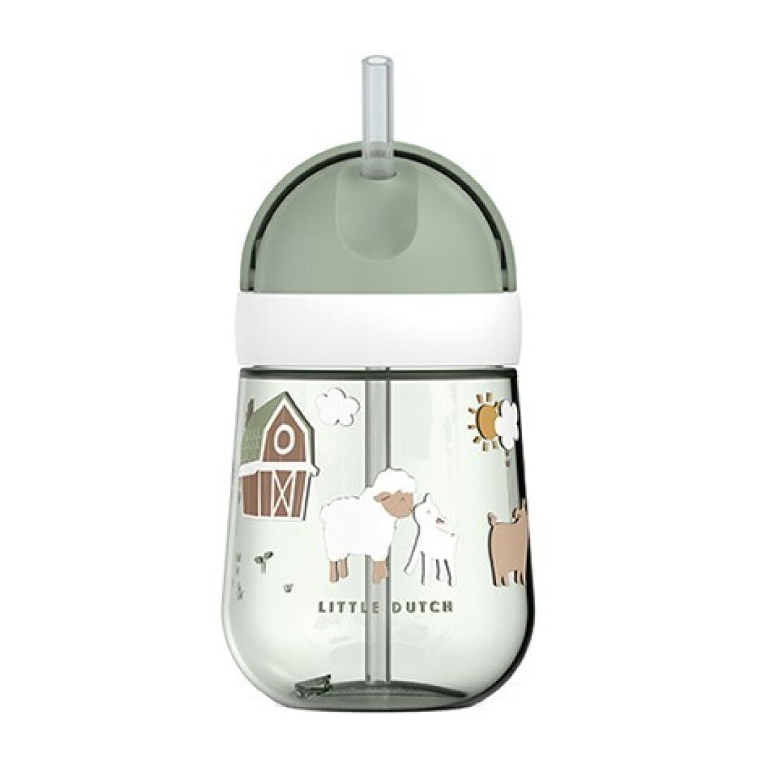 Little Dutch Piccola Fattoria bicchiere con cannuccia 9m+