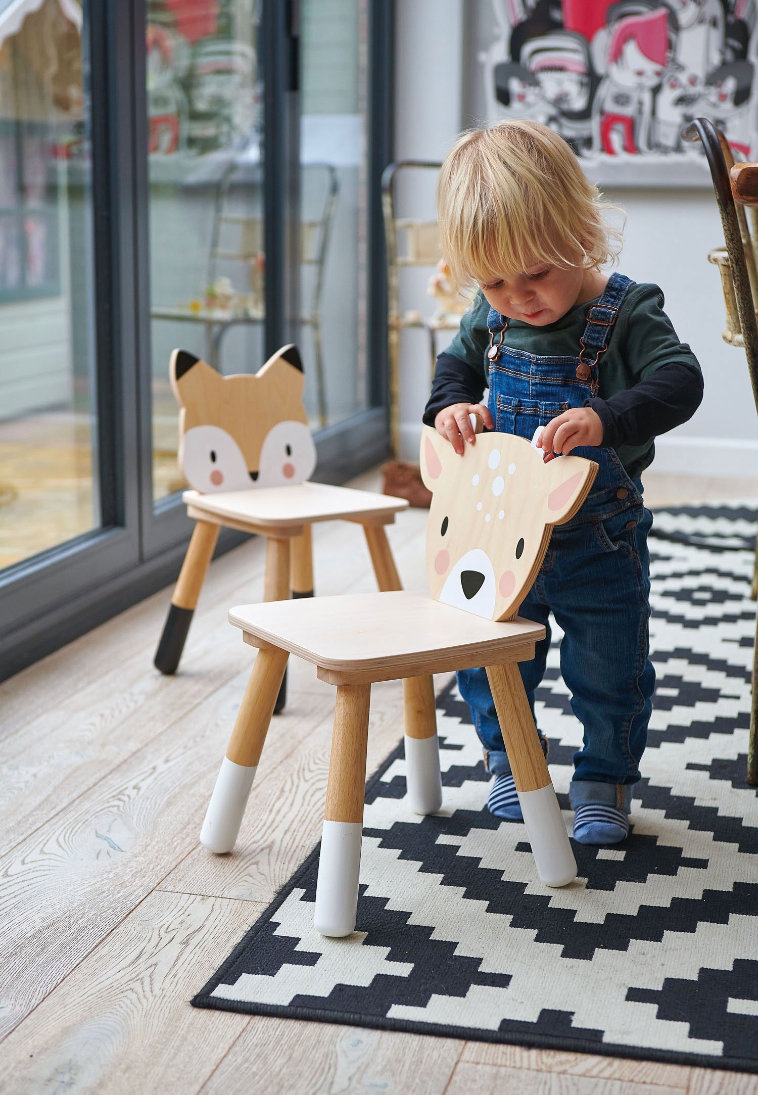 Tender Leaf Forest Volpe sedia bambini legno 47 cm