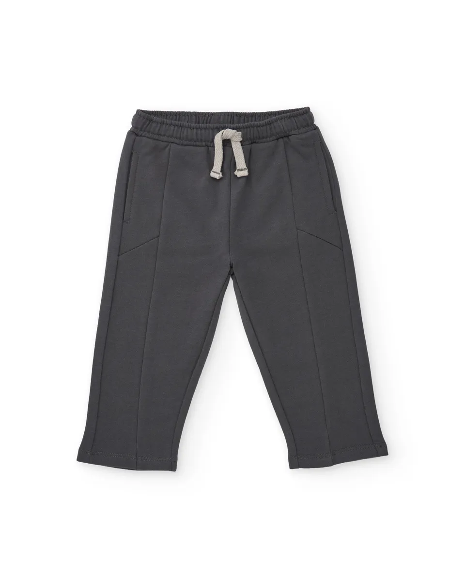 Tuc tuc pantaloni felpa bimbo vita regolabile grigio