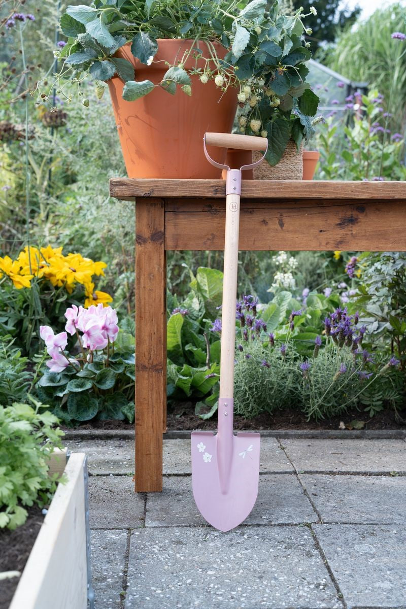 Little Dutch Fairy Garden pala giardino legno rosa