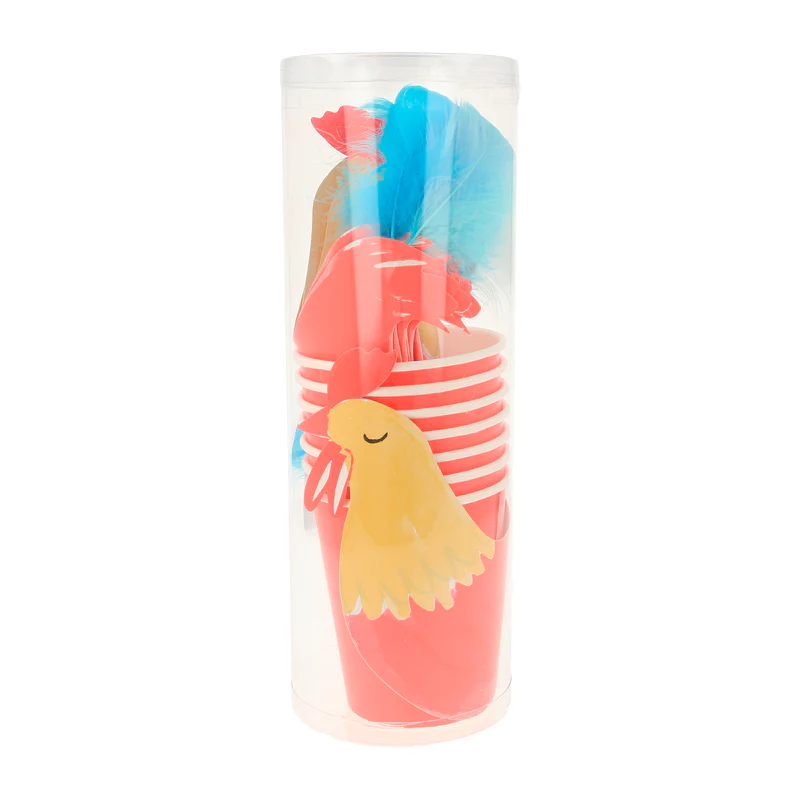Meri Meri On the Farm set 8 bicchieri gallo 256 ml