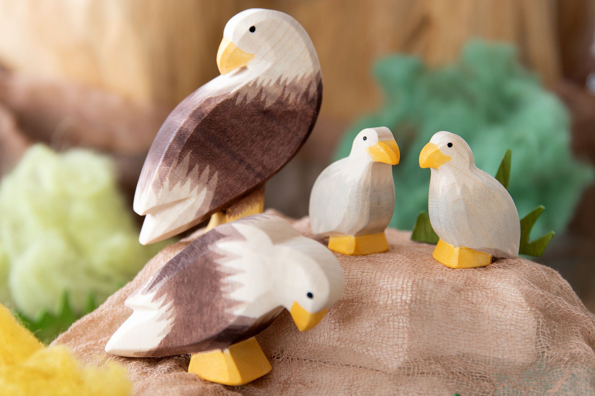 Ostheimer Aquila Reale Accucciata figura legno