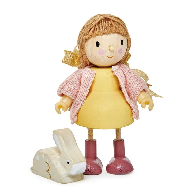 Tender Leaf Amy bambolina legno con coniglio 10 cm