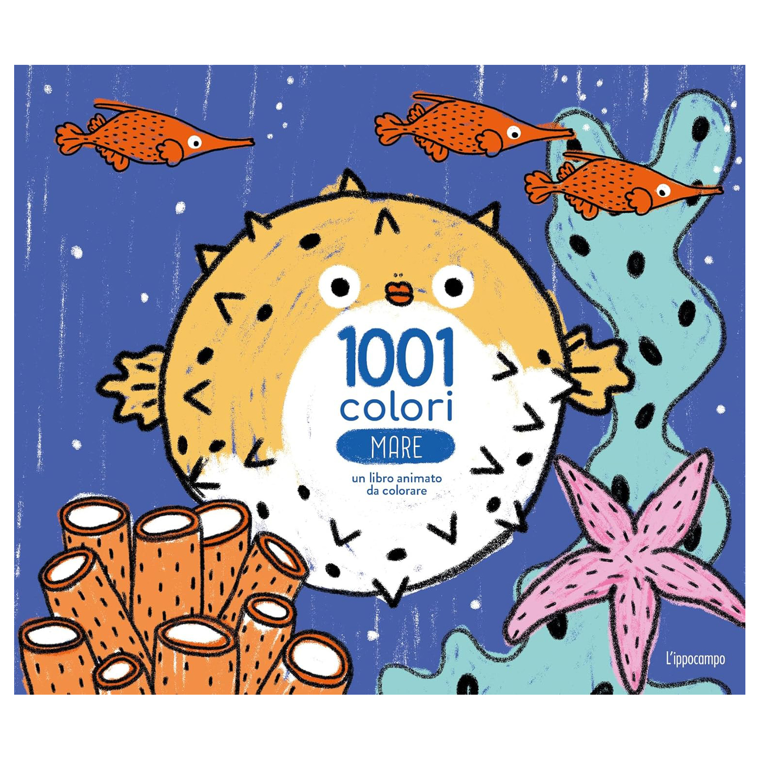 L’Ippocampo 1001 Colori Mare Libro da Colorare con Alette