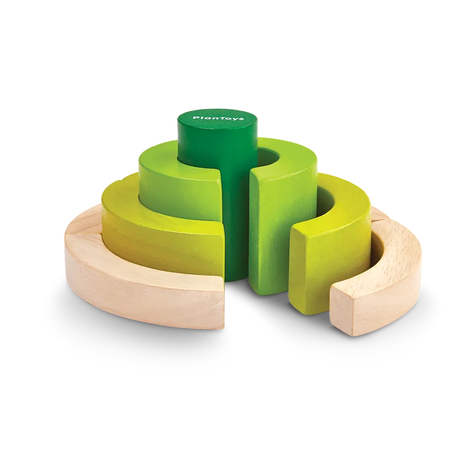 Plan Toys Curve Blocks gioco logico legno bambini