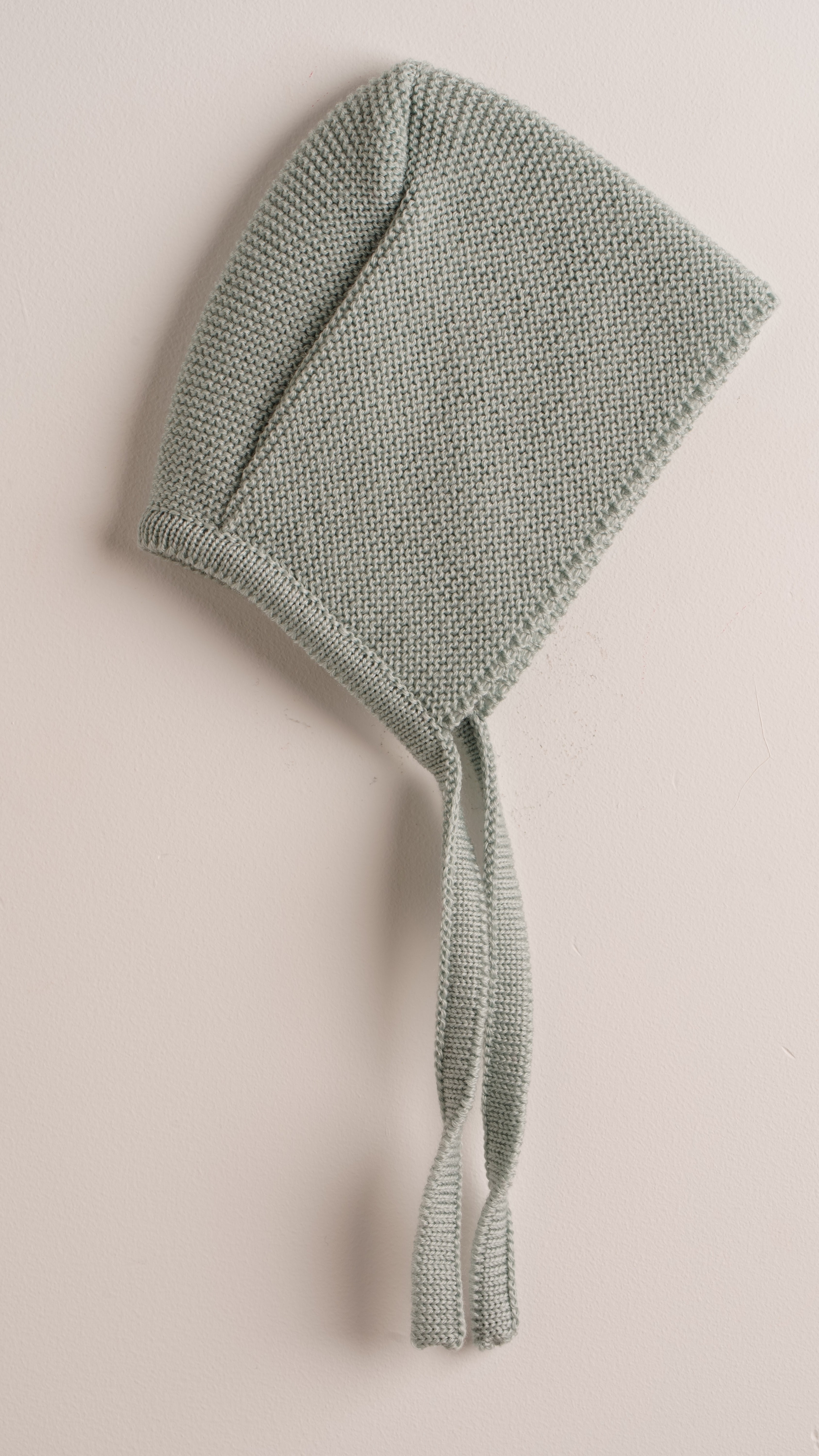 Babyhood cuffia lana merino verde neonato