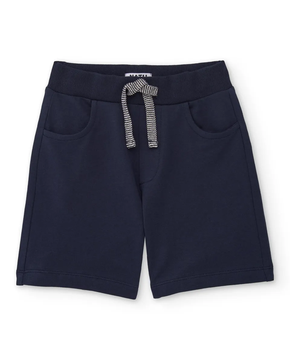 Tuc tuc bermuda bambino blu navy vita elastica