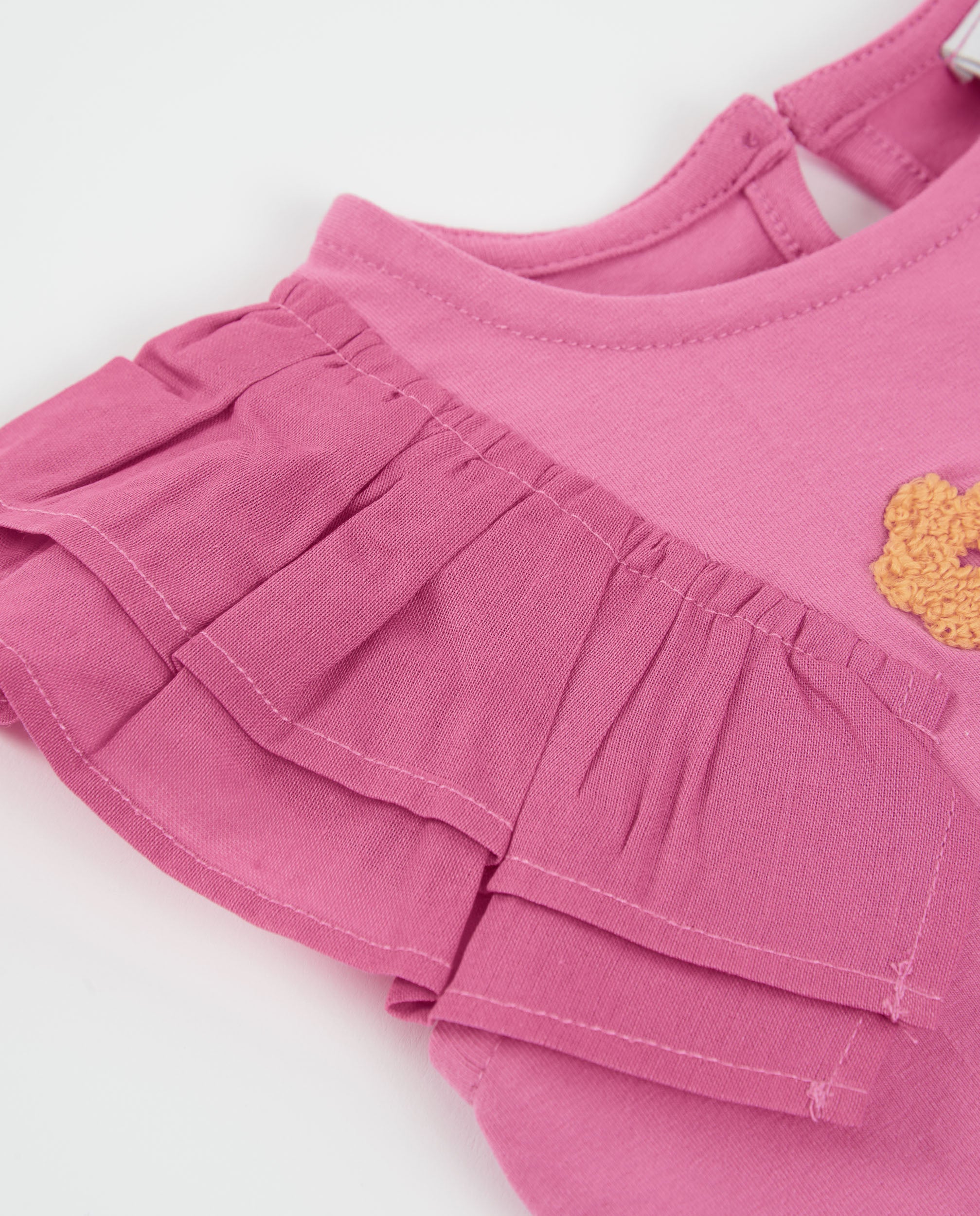 Tuc Tuc maglietta bambina volant fiori rosa