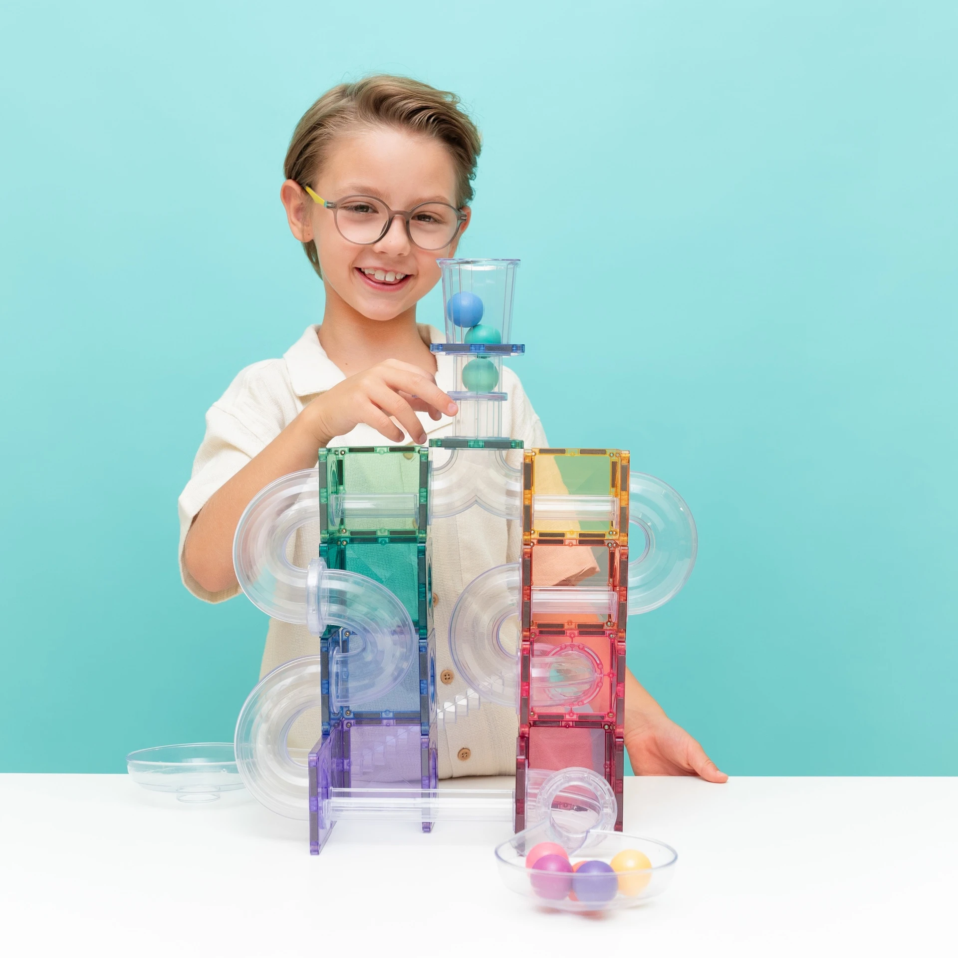 Connetix Pastel Ball Run Pack costruzioni magnetiche 114pz