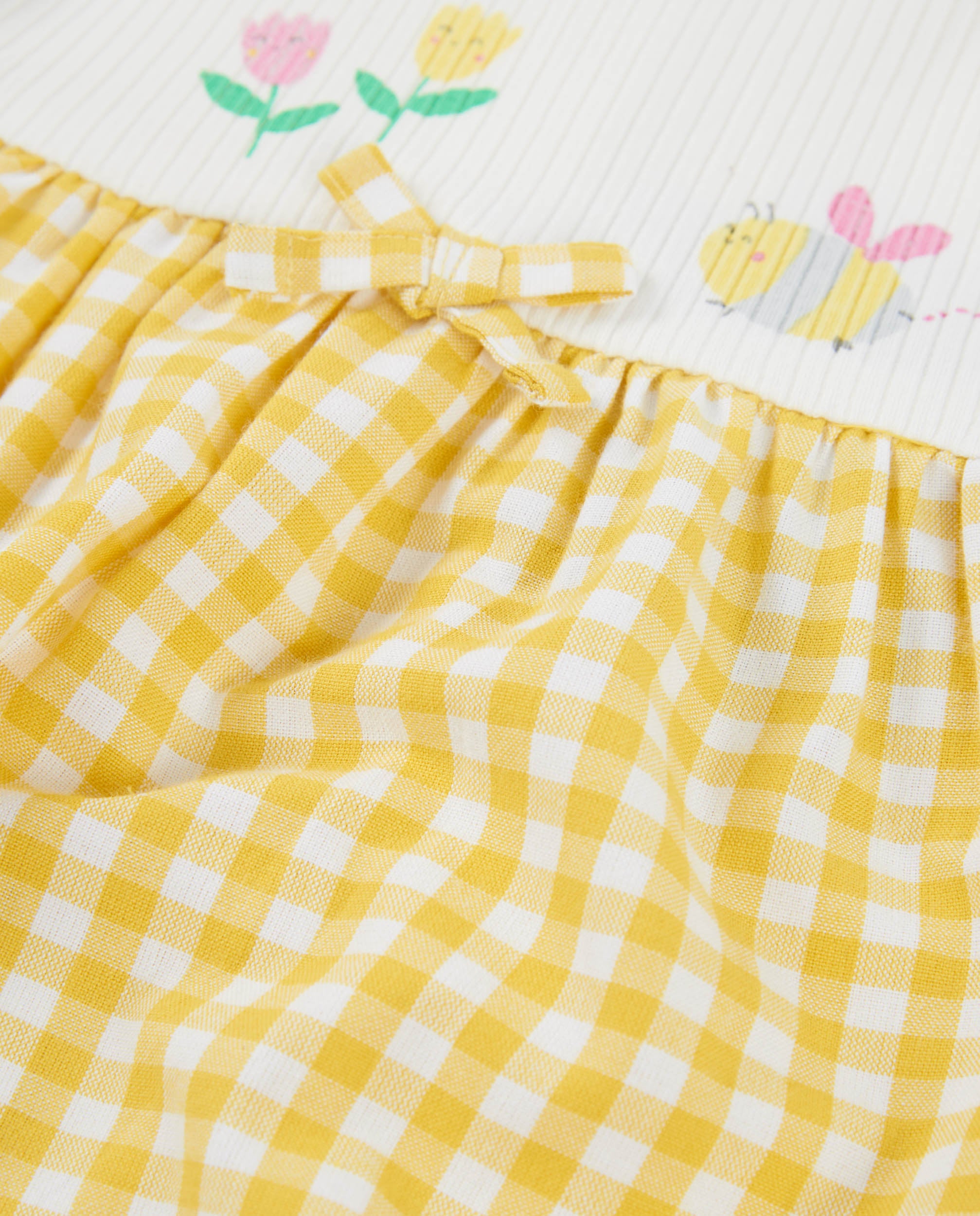 Tuc Tuc vestito neonata giallo quadretti due pezzi