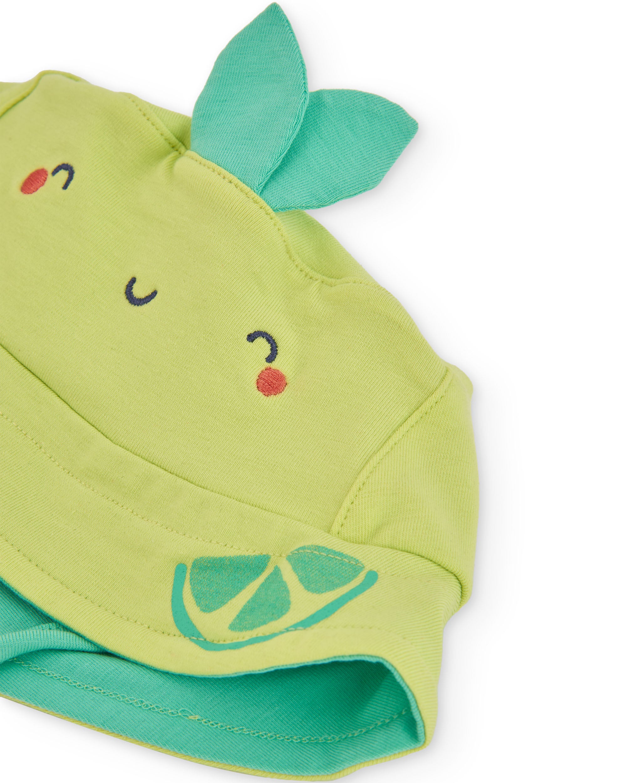 Tuc Tuc cappello neonato verde maglina con laccetti