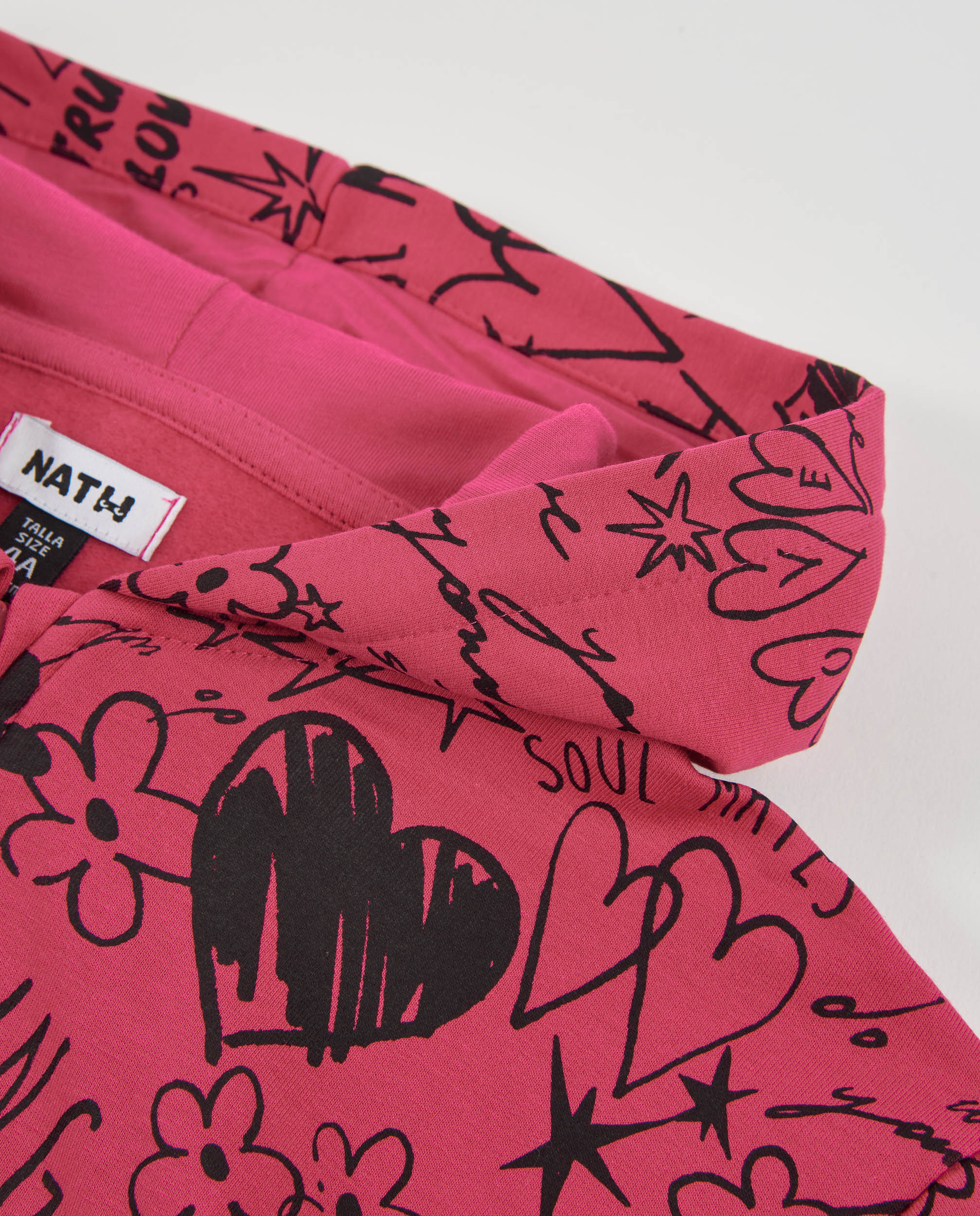Tuc Tuc felpa bambina fucsia zip cappuccio grafica