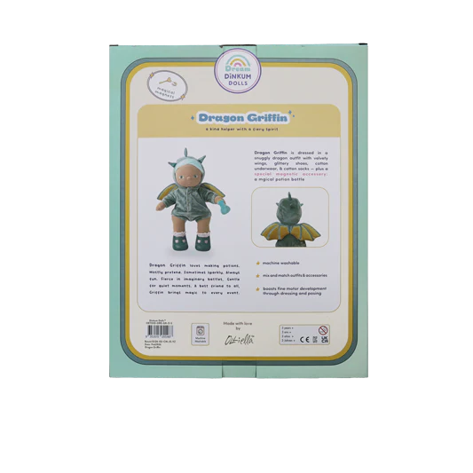Olli Ella Dinkum Dolls Dragon Griffin bambola magnetica