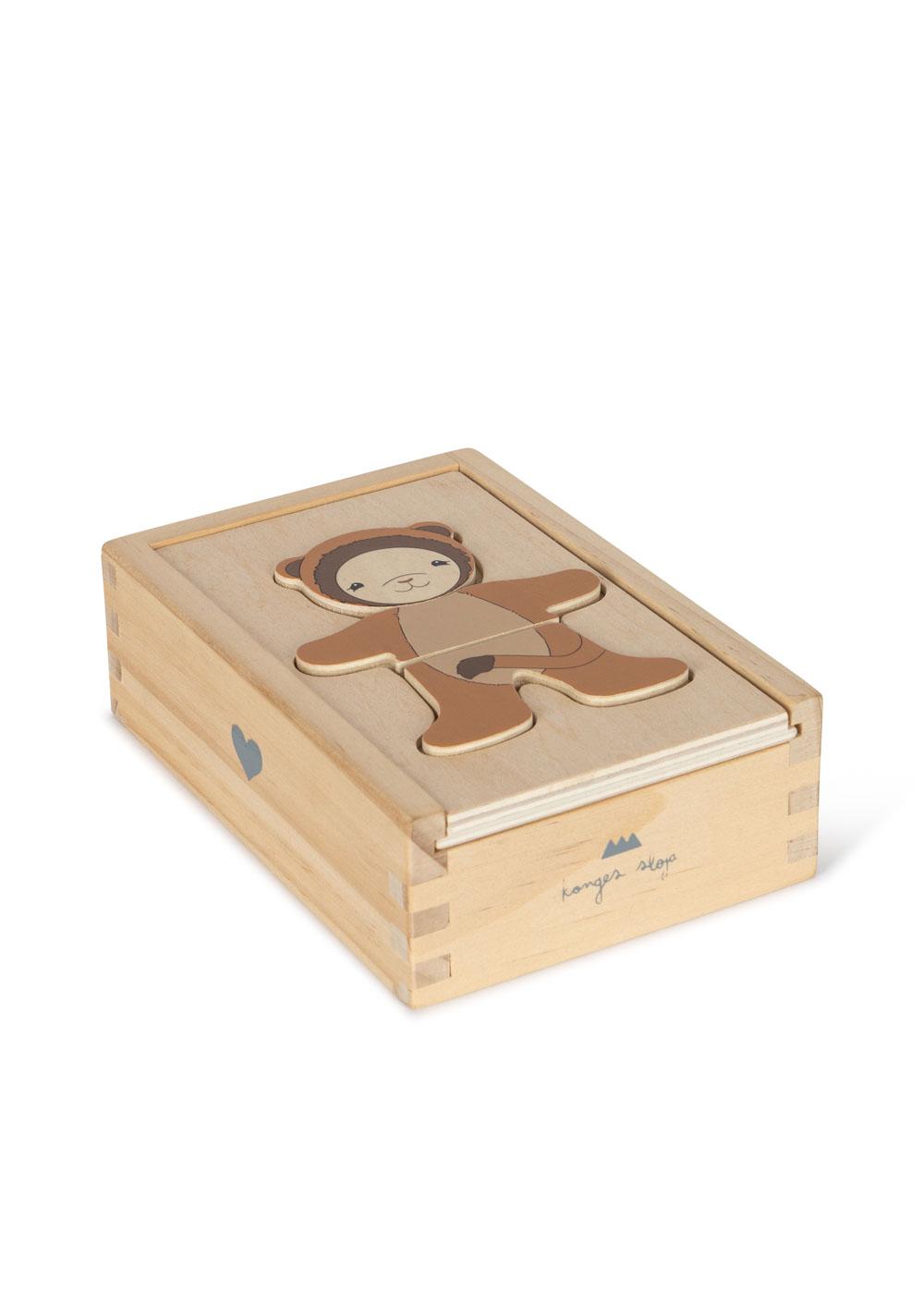 Konges Sløjd Teddy Animals puzzle legno 12 pezzi