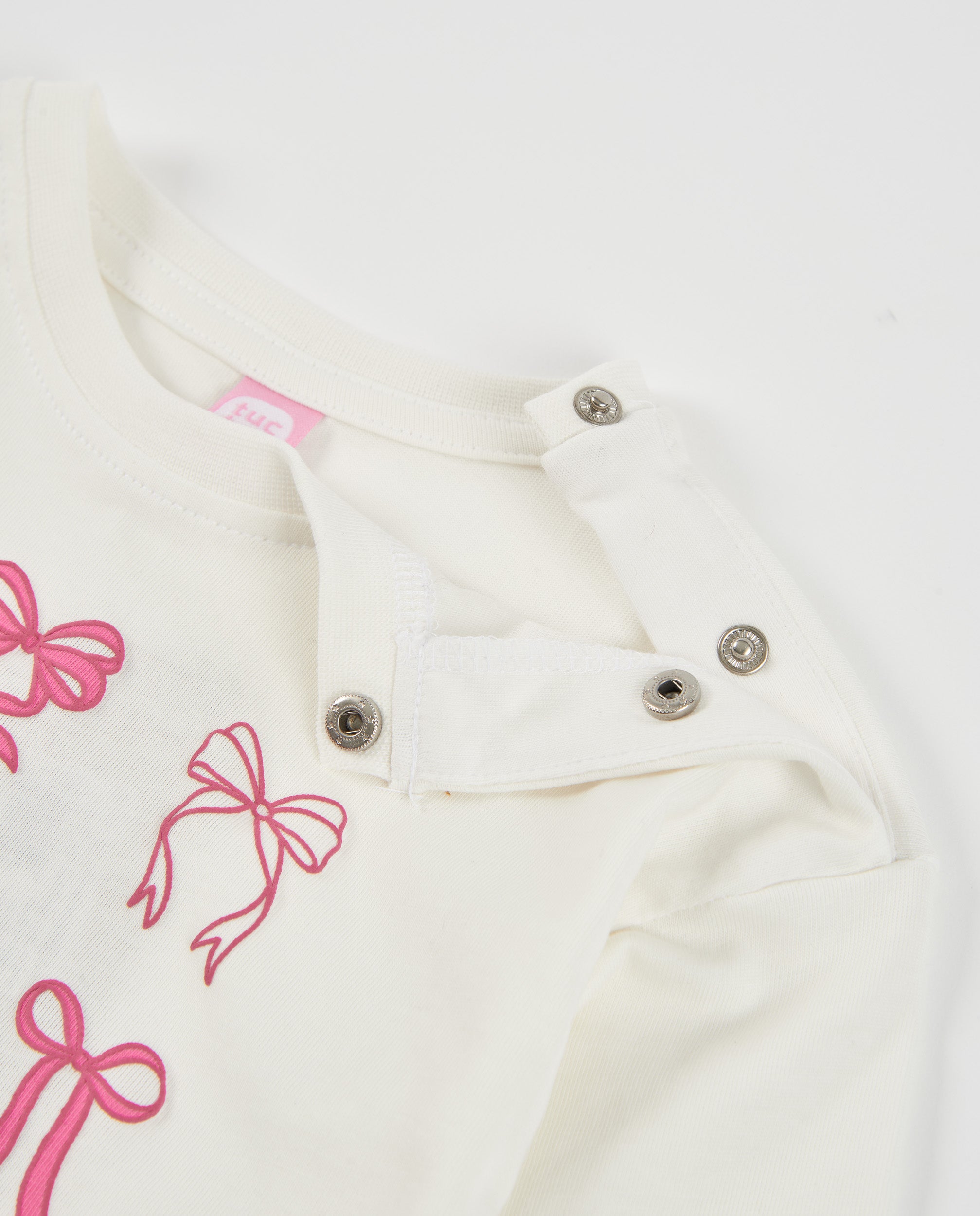 Tuc Tuc Little Ballerina maglia bambina bianca stampa fiocchi