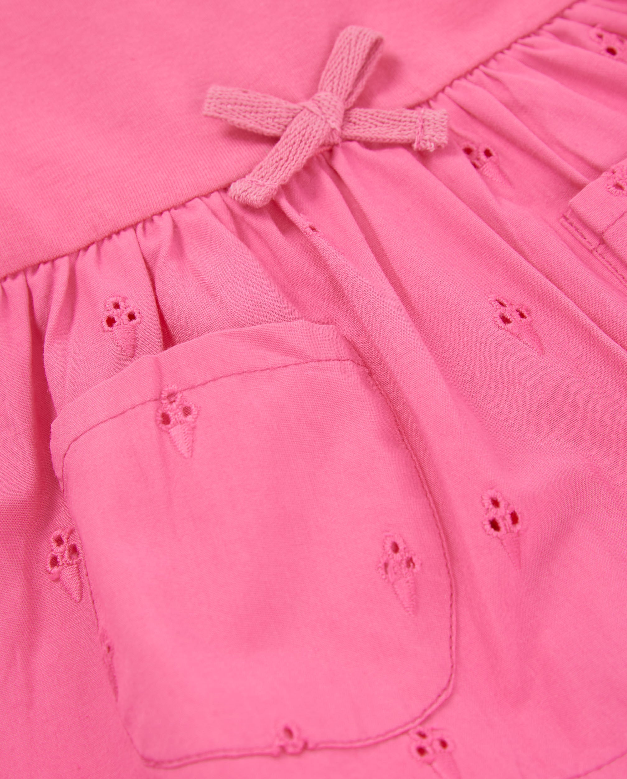 Tuc Tuc vestito neonata rosa ricamato con mutandina